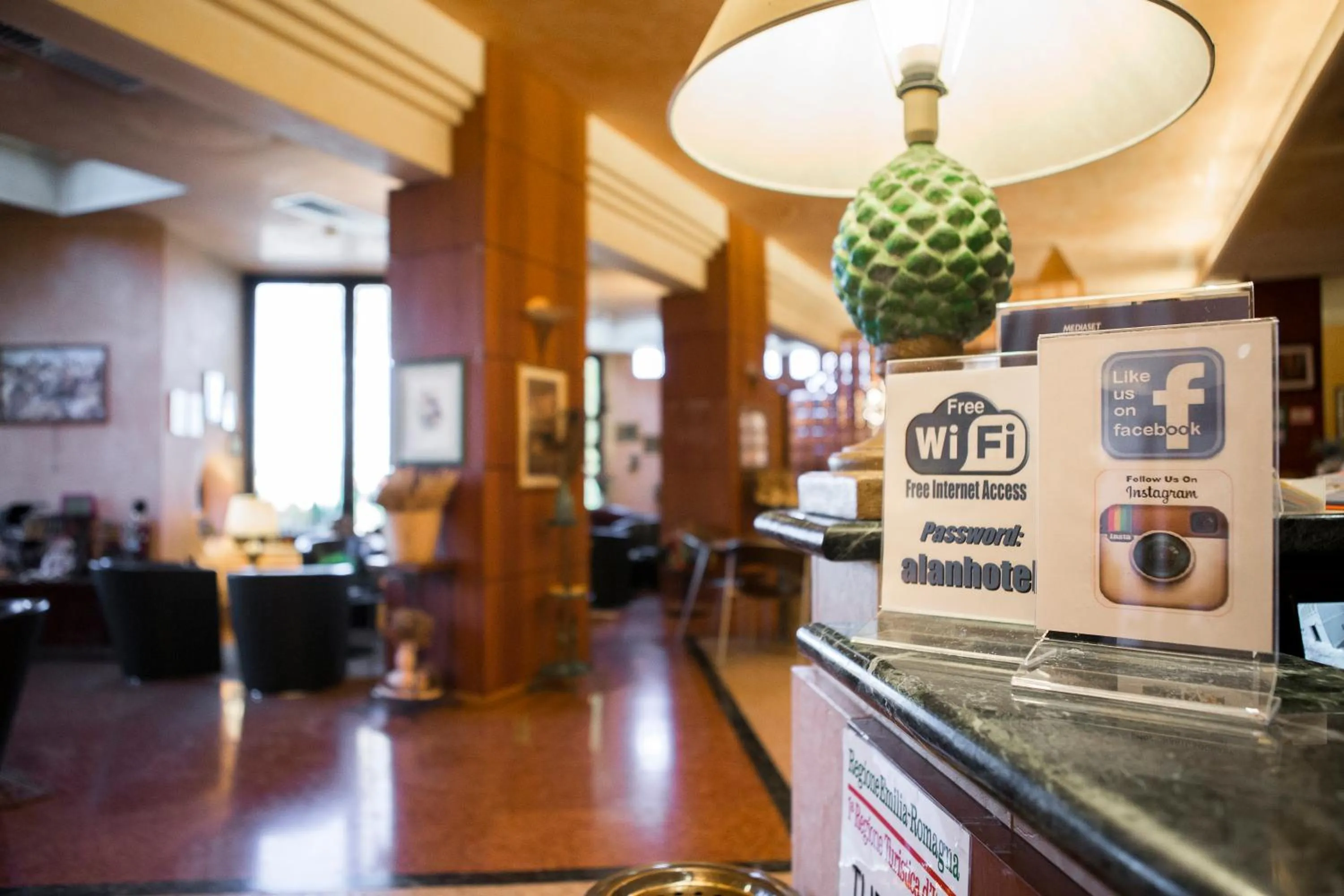 Lobby or reception in Hotel Alan