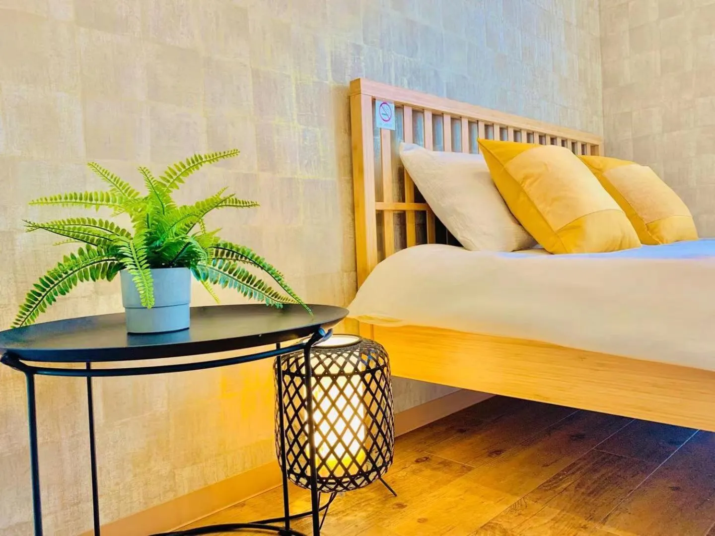 Decorative detail, Bed in TIME SHARING STAY Ikebukuro