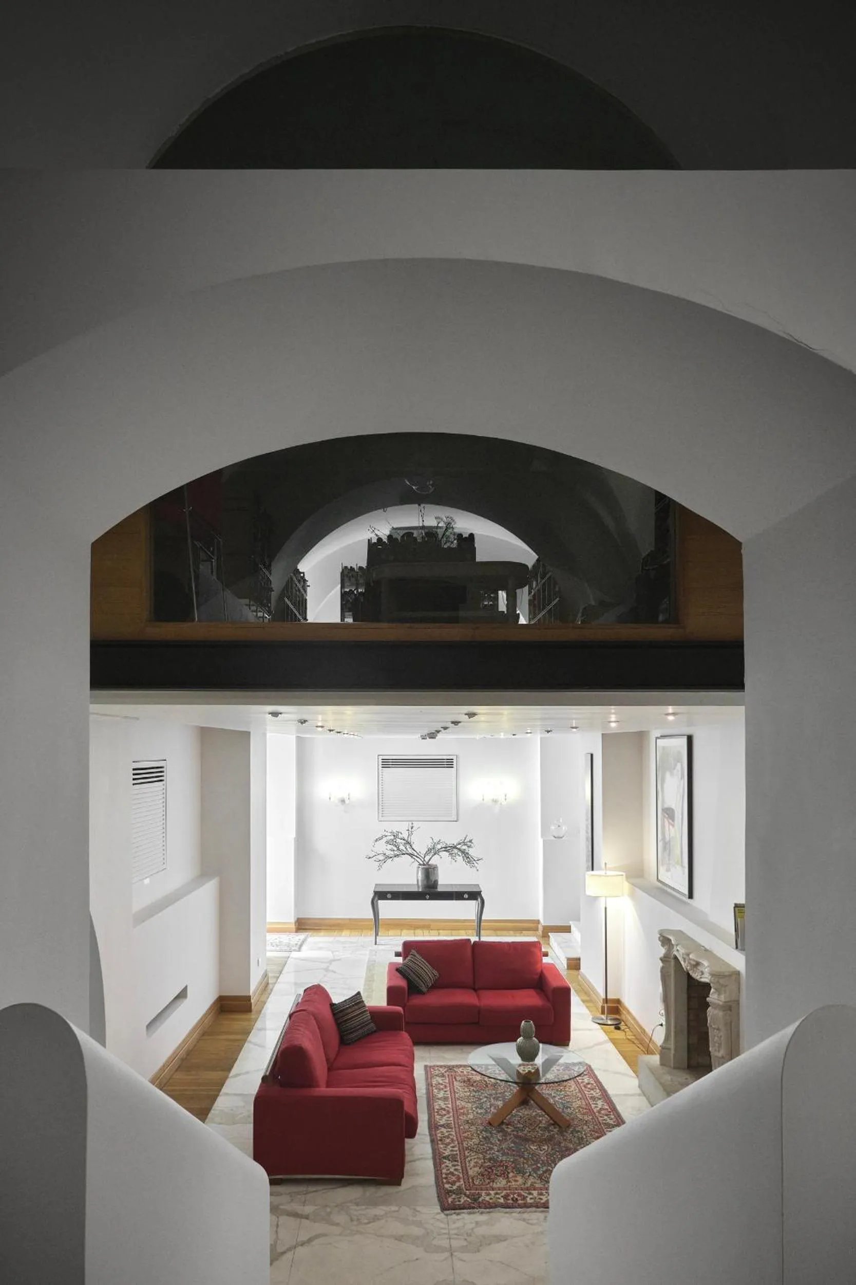 Communal lounge/ TV room, Bed in Grand Hotel Angiolieri