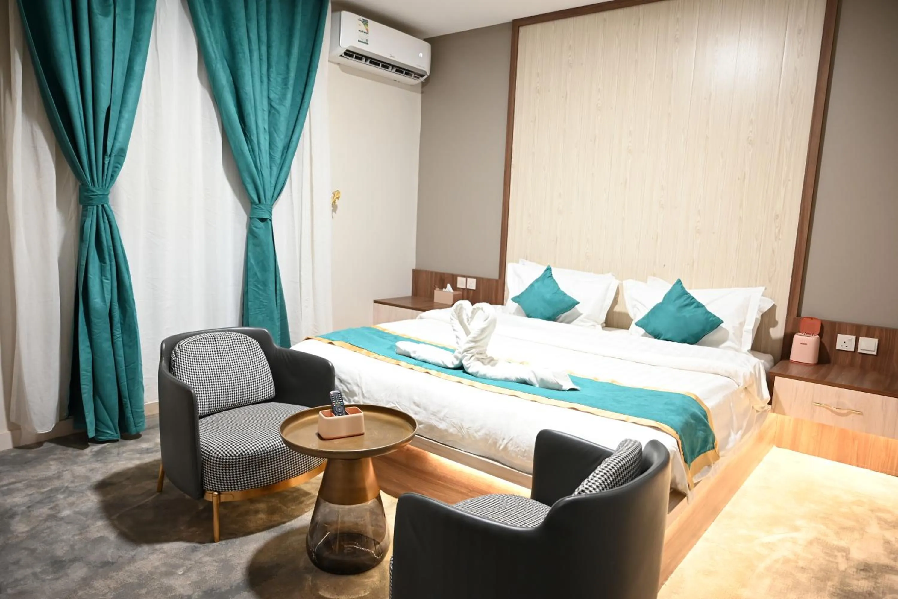 Bed in Relax Palace Hotel Apartments