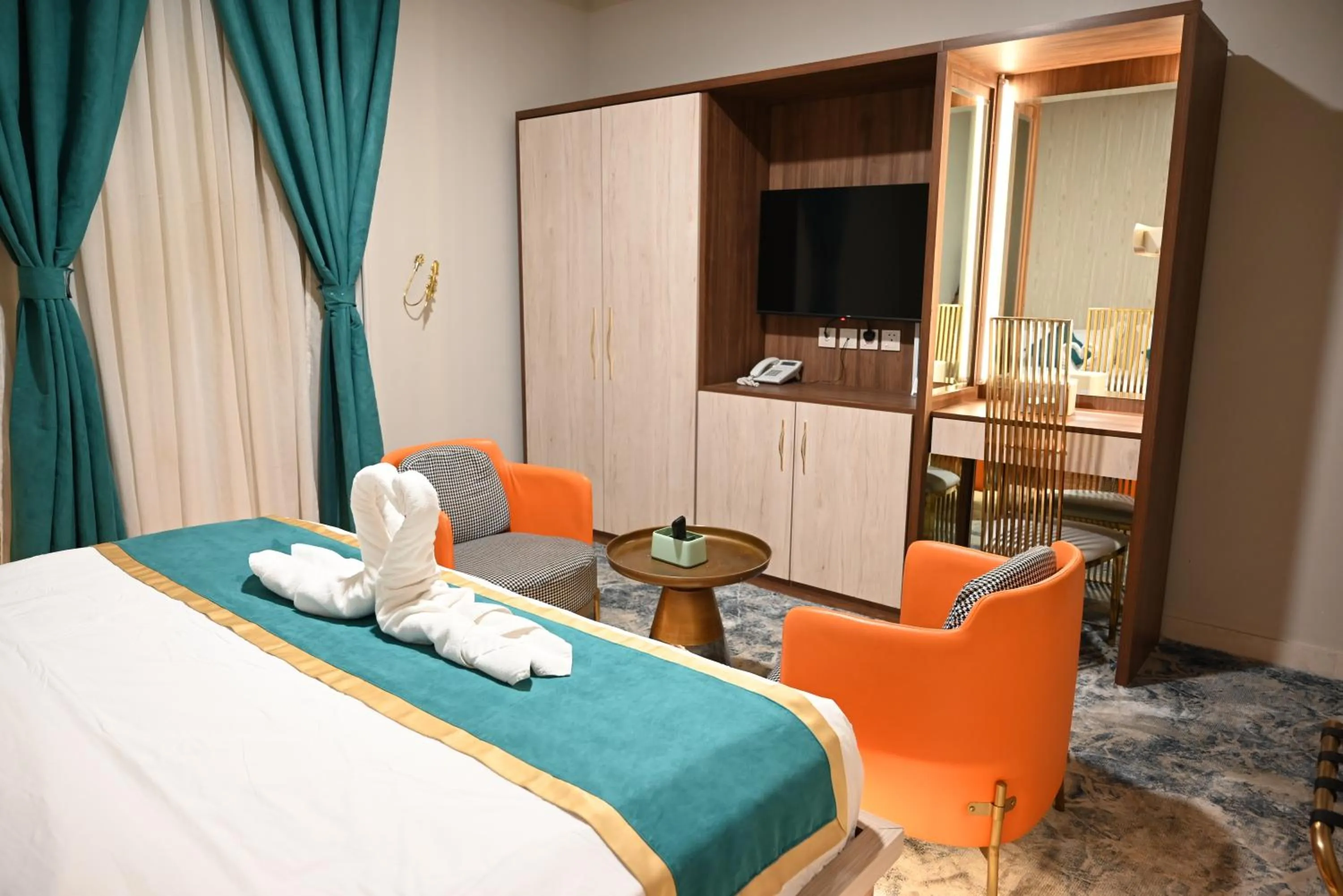 Bed in Relax Palace Hotel Apartments