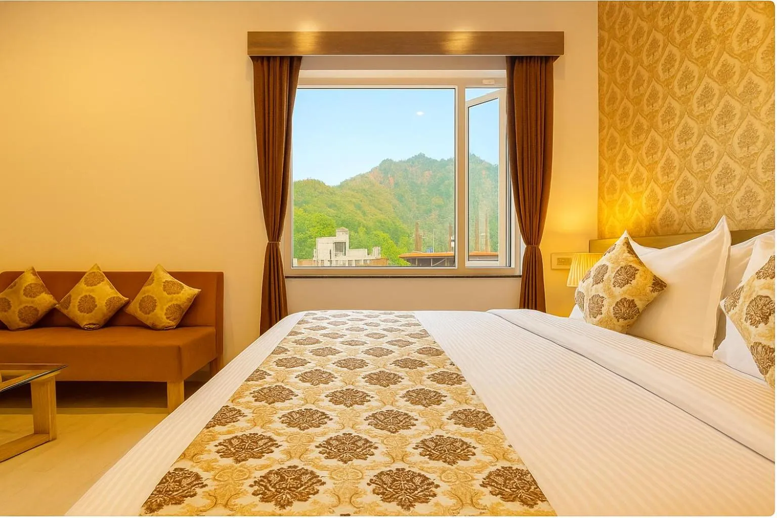 Bed in Arogyadham Wellness Retreat