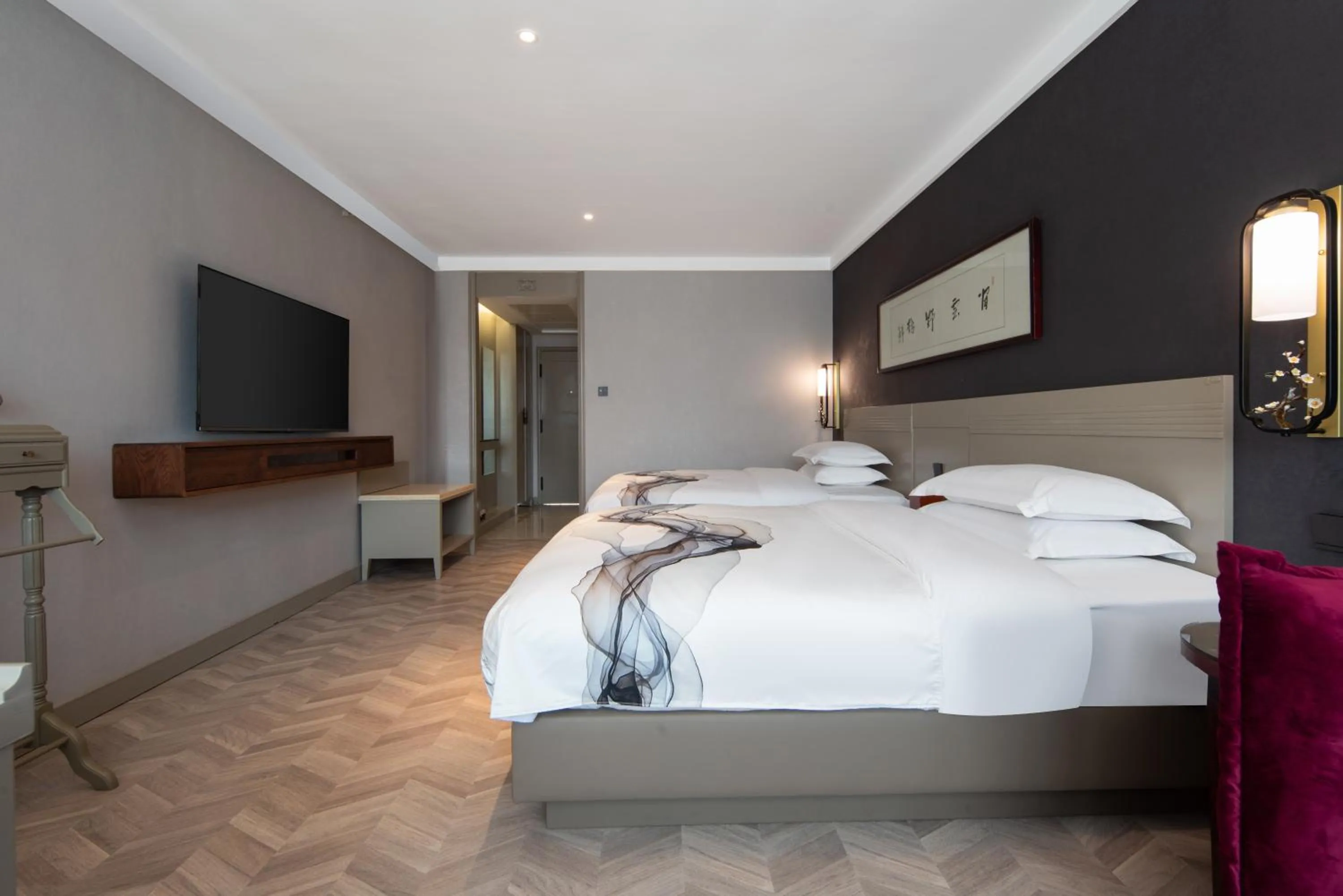 Photo of the whole room, Bed in Huama SSAW Hotel Lijiang