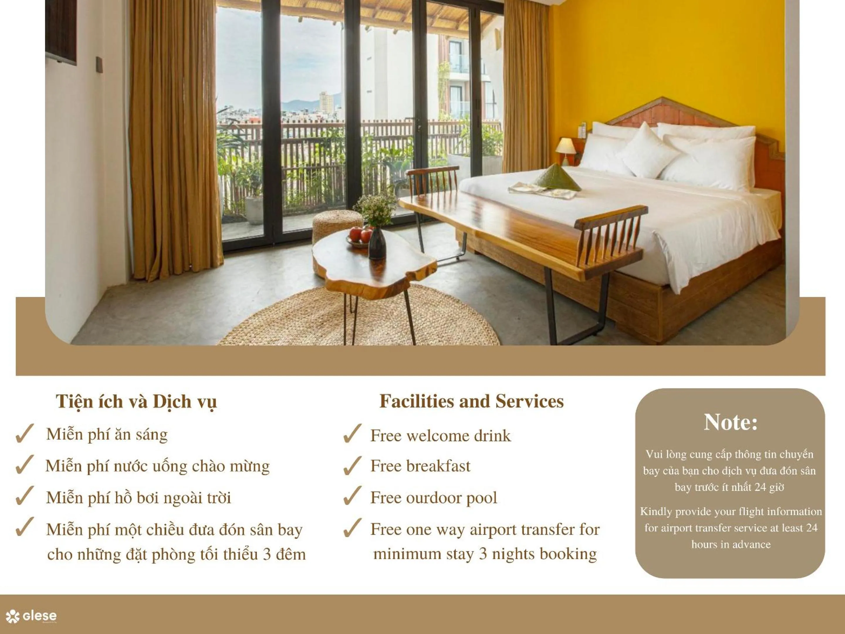 Text overlay, Bed in TA Danang Boutique Hotel
