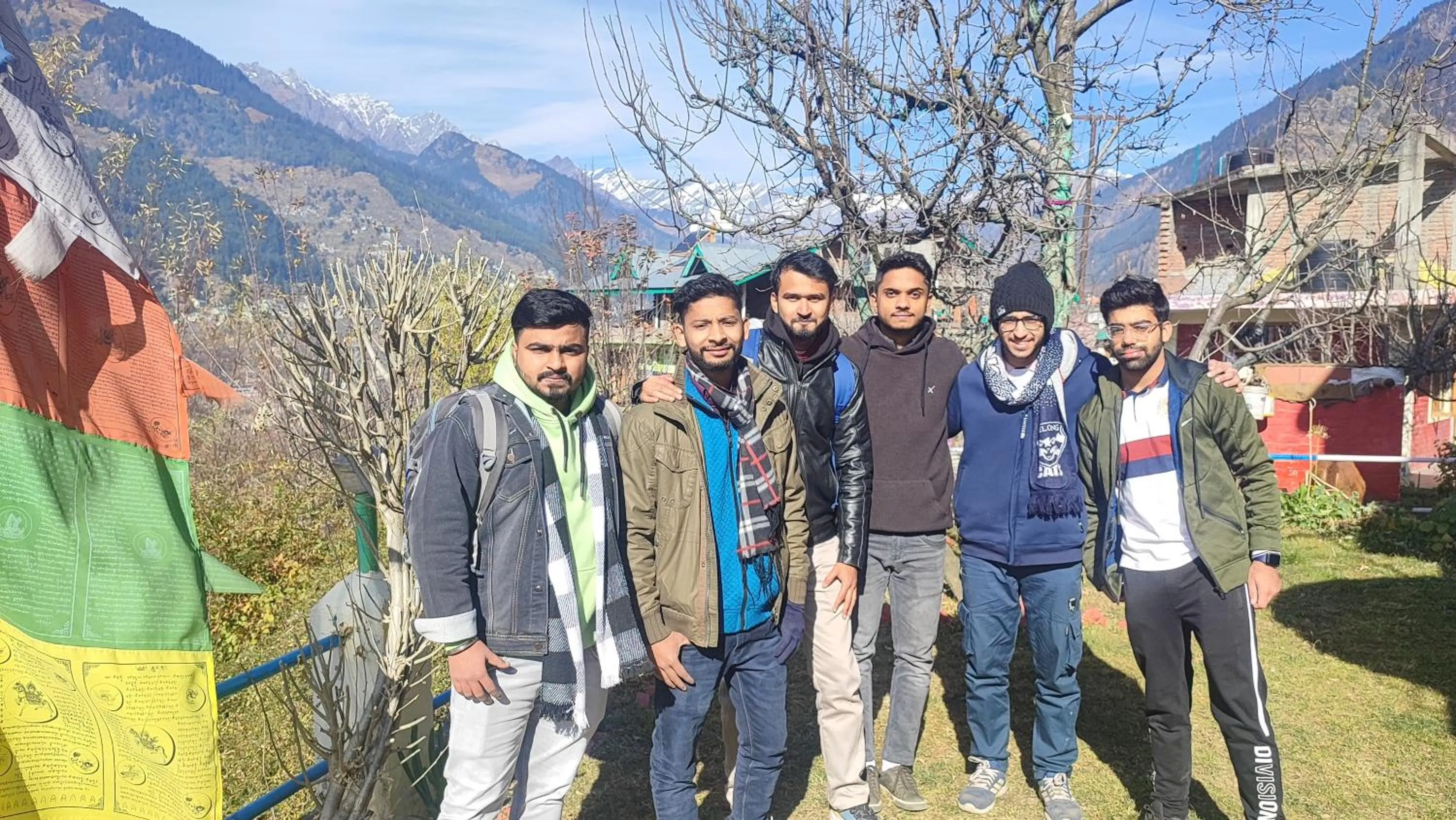 Mountain view in indian backpackers hostel