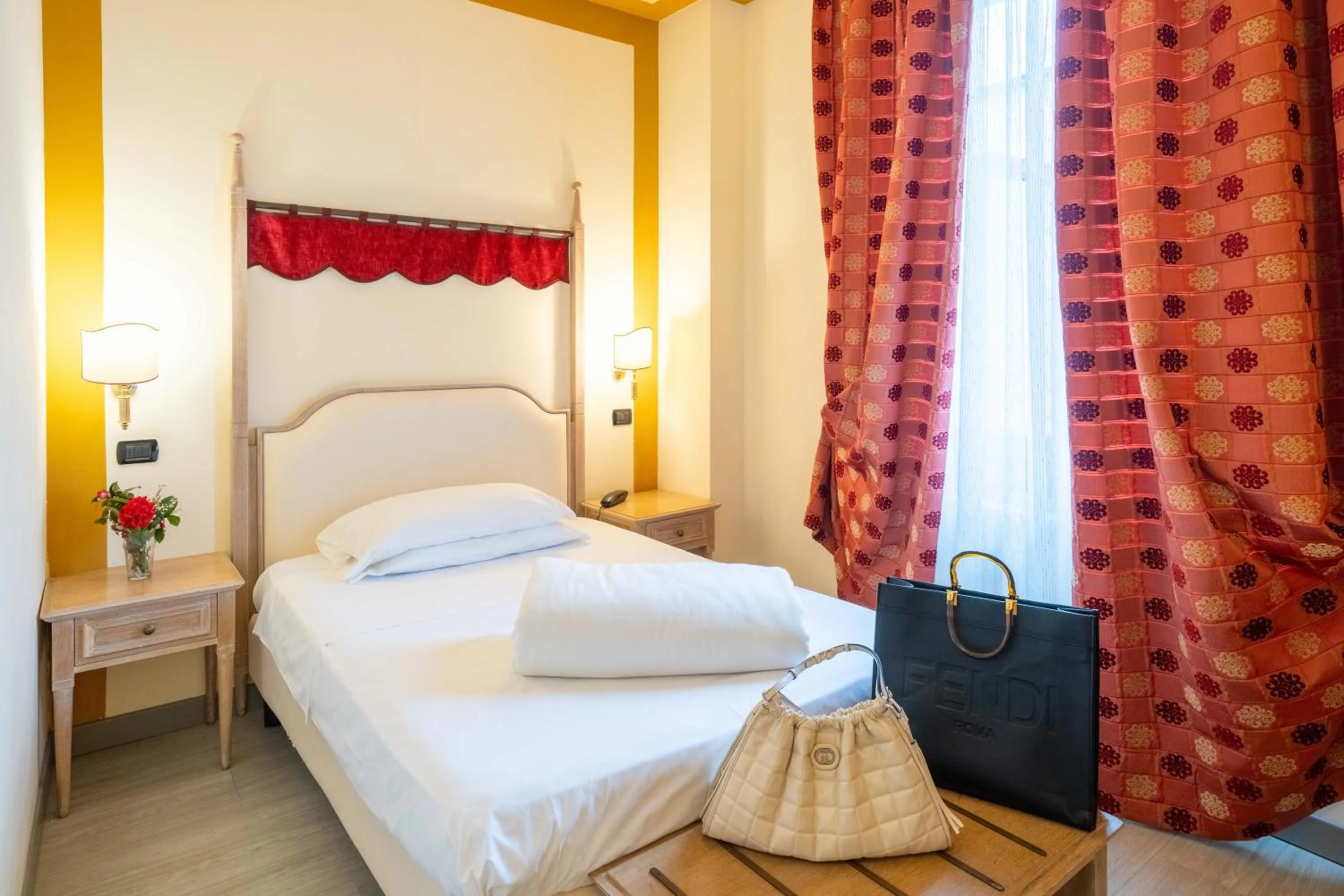 Bed in Hotel Manzoni Wellness&Spa