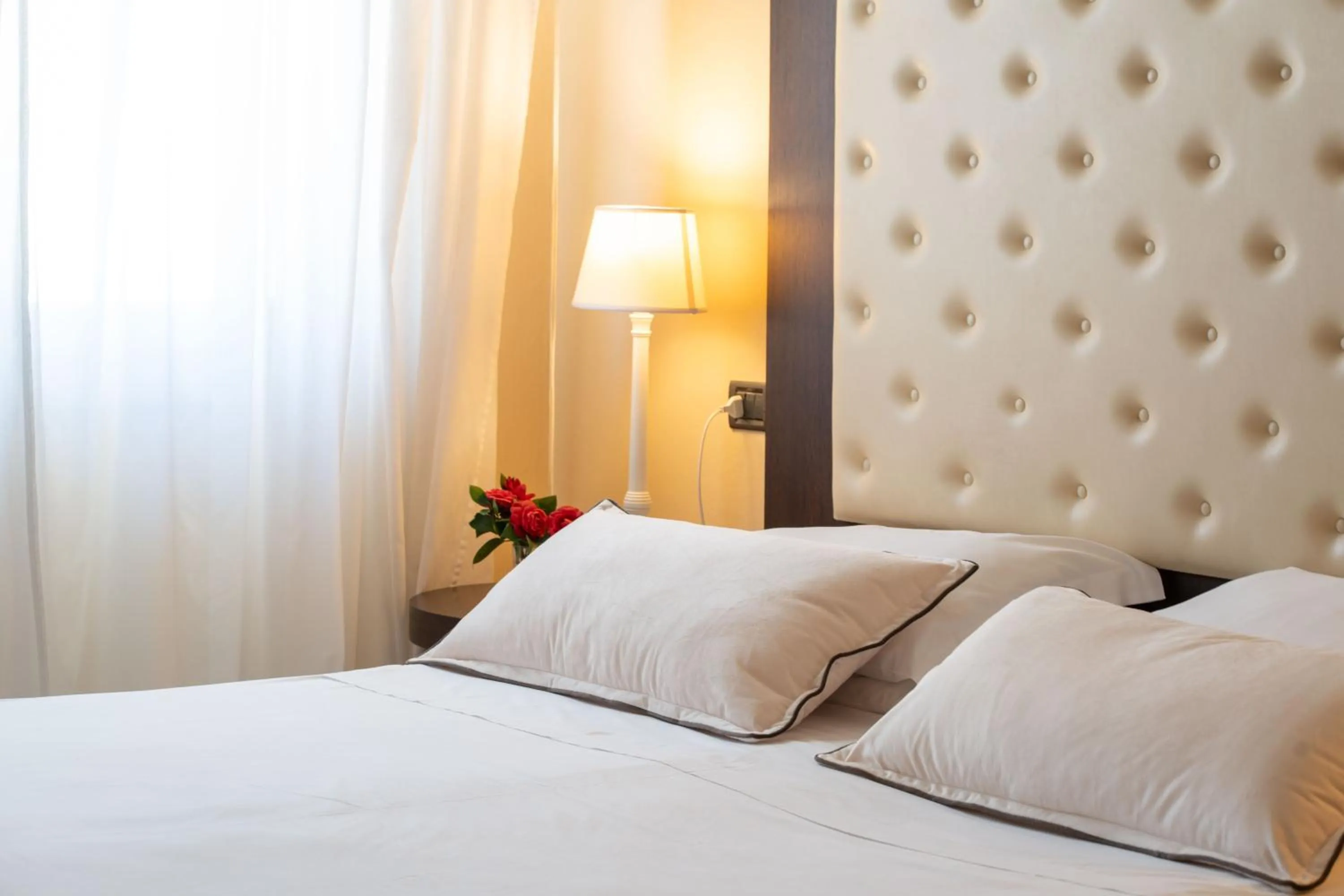 Bed in Hotel Manzoni Wellness&Spa