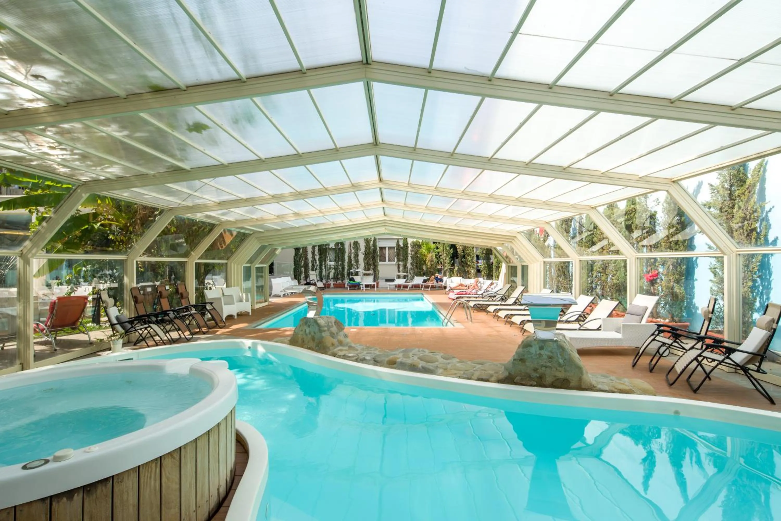 Pool view in Hotel Manzoni Wellness&Spa