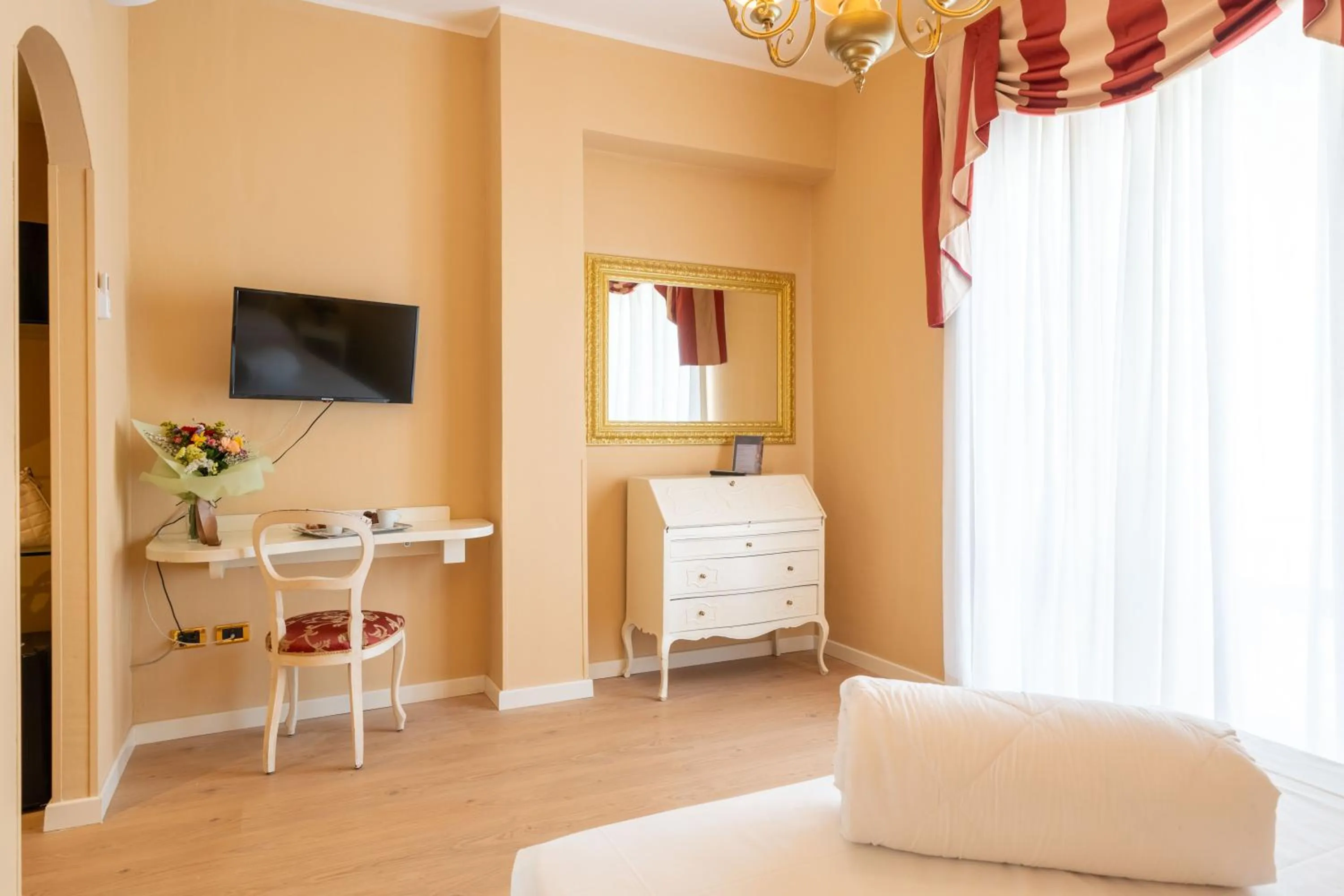 Bed in Hotel Manzoni Wellness&Spa