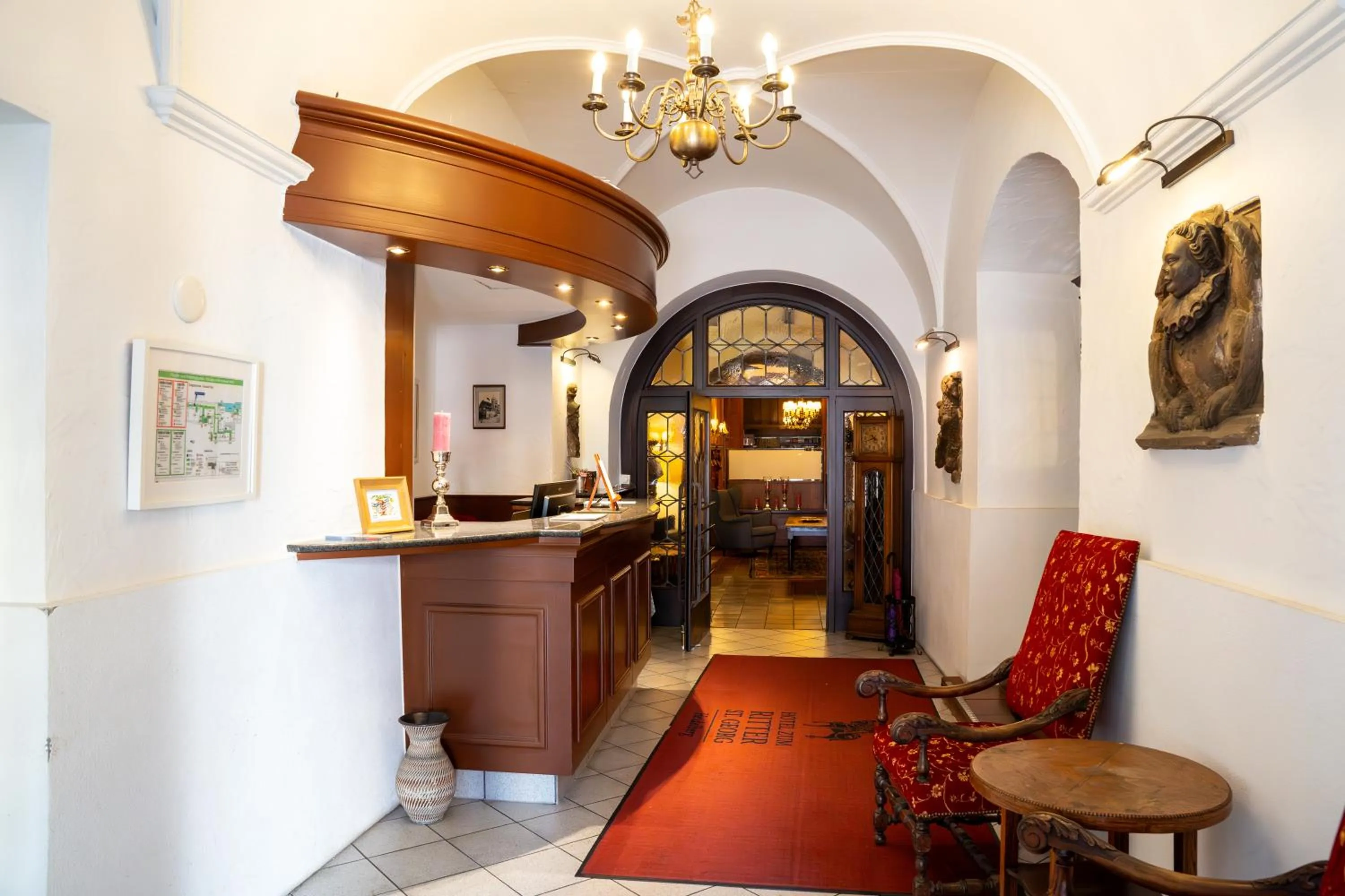 Facade/entrance in Hotel zum Ritter St Georg - Oldest Residential Building in Heidelberg since 1592
