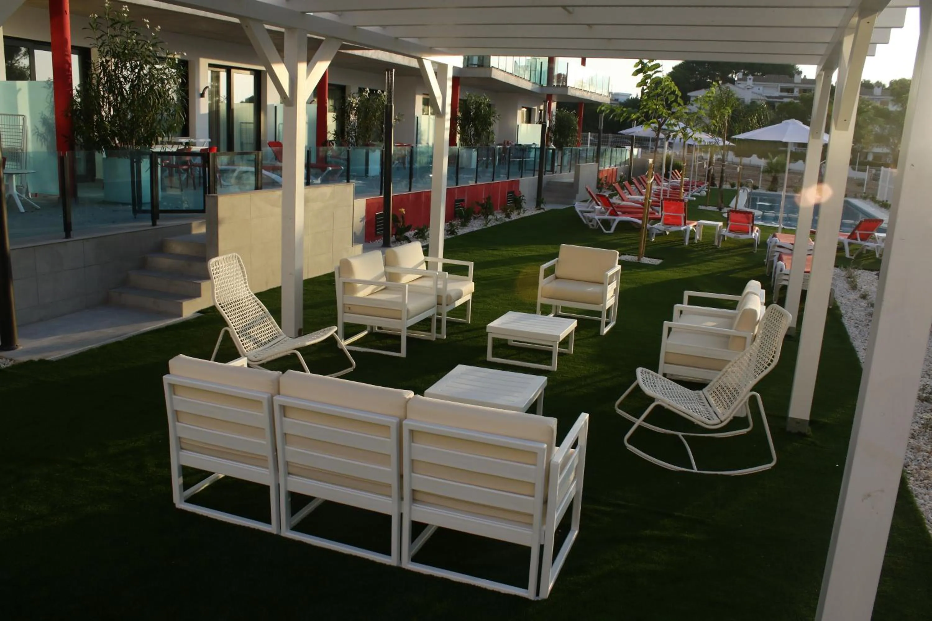 Balcony/Terrace in AZAHAR BEACH Red Apartments & Spa
