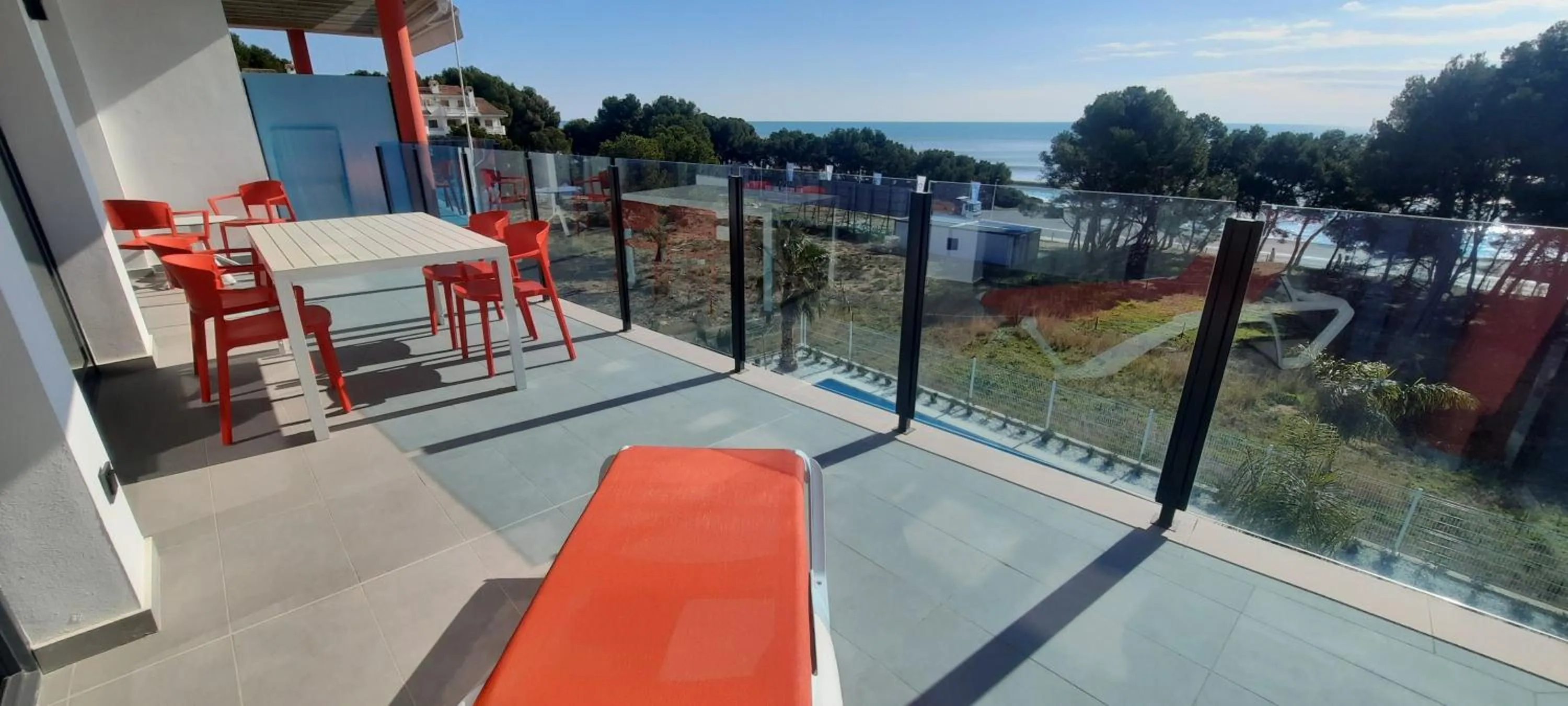 Sea view in AZAHAR BEACH Red Apartments & Spa