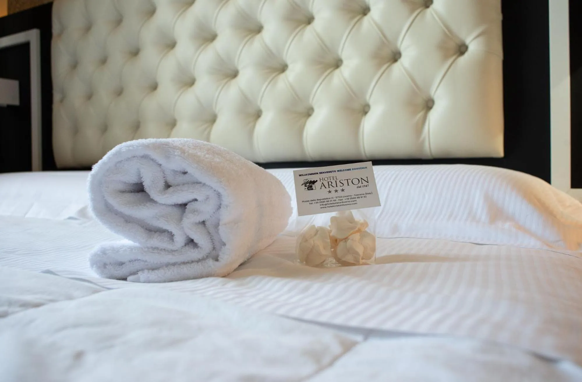 Bed in Hotel Ariston