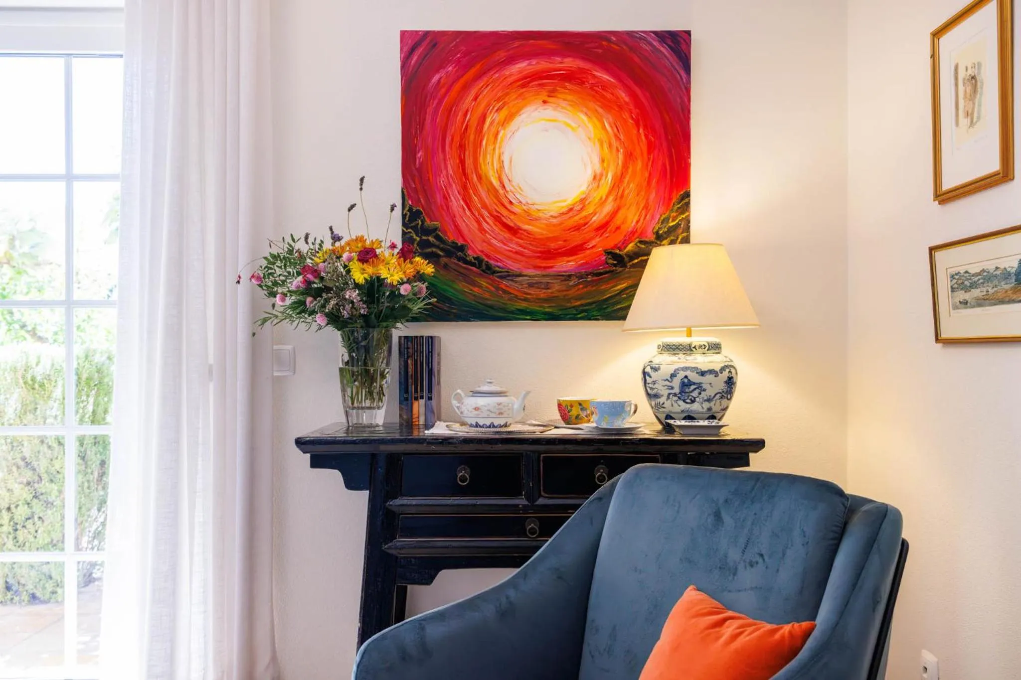 Living room in Villa Tranberg Suites