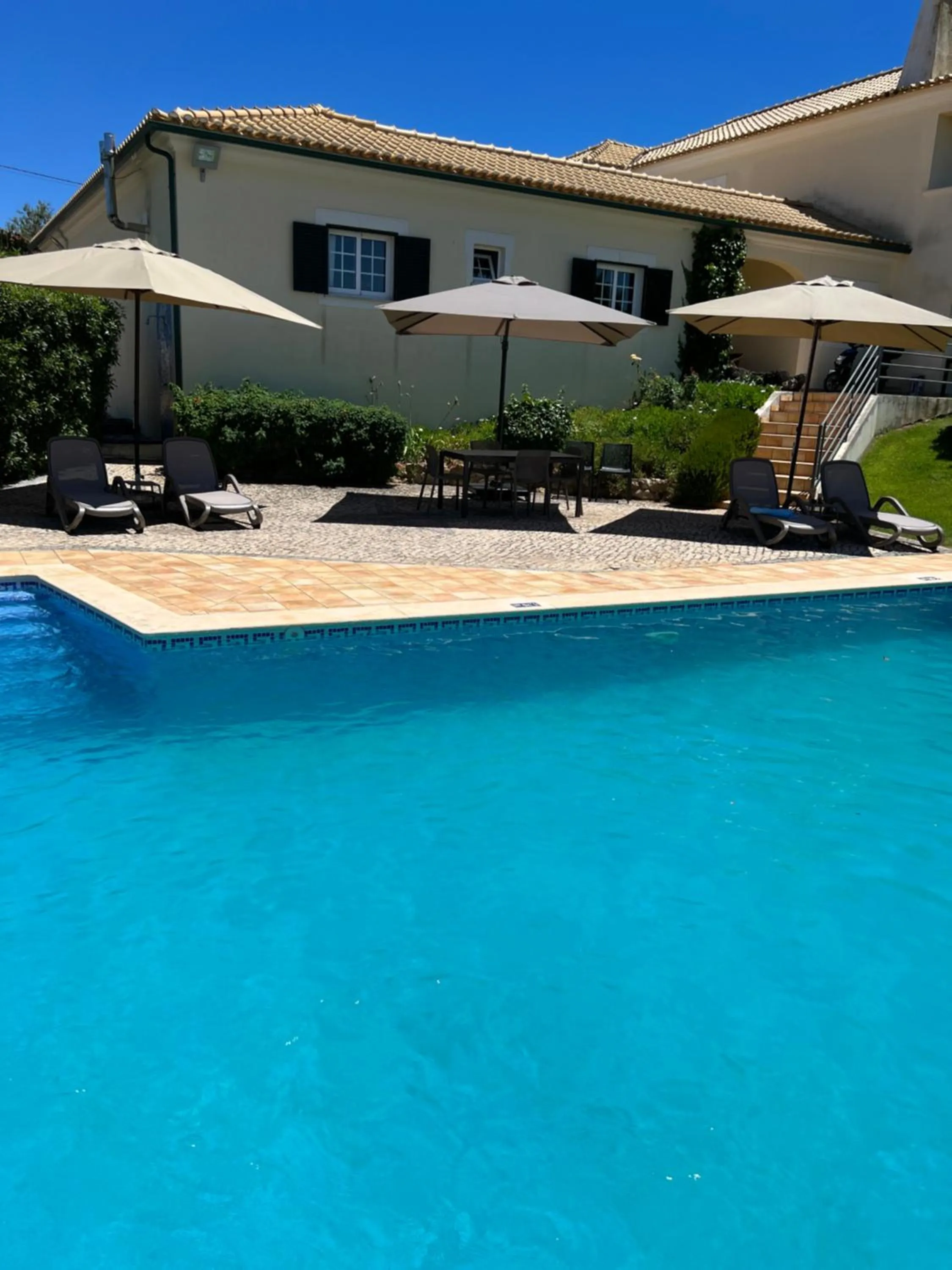 Pool view in Villa Tranberg Suites