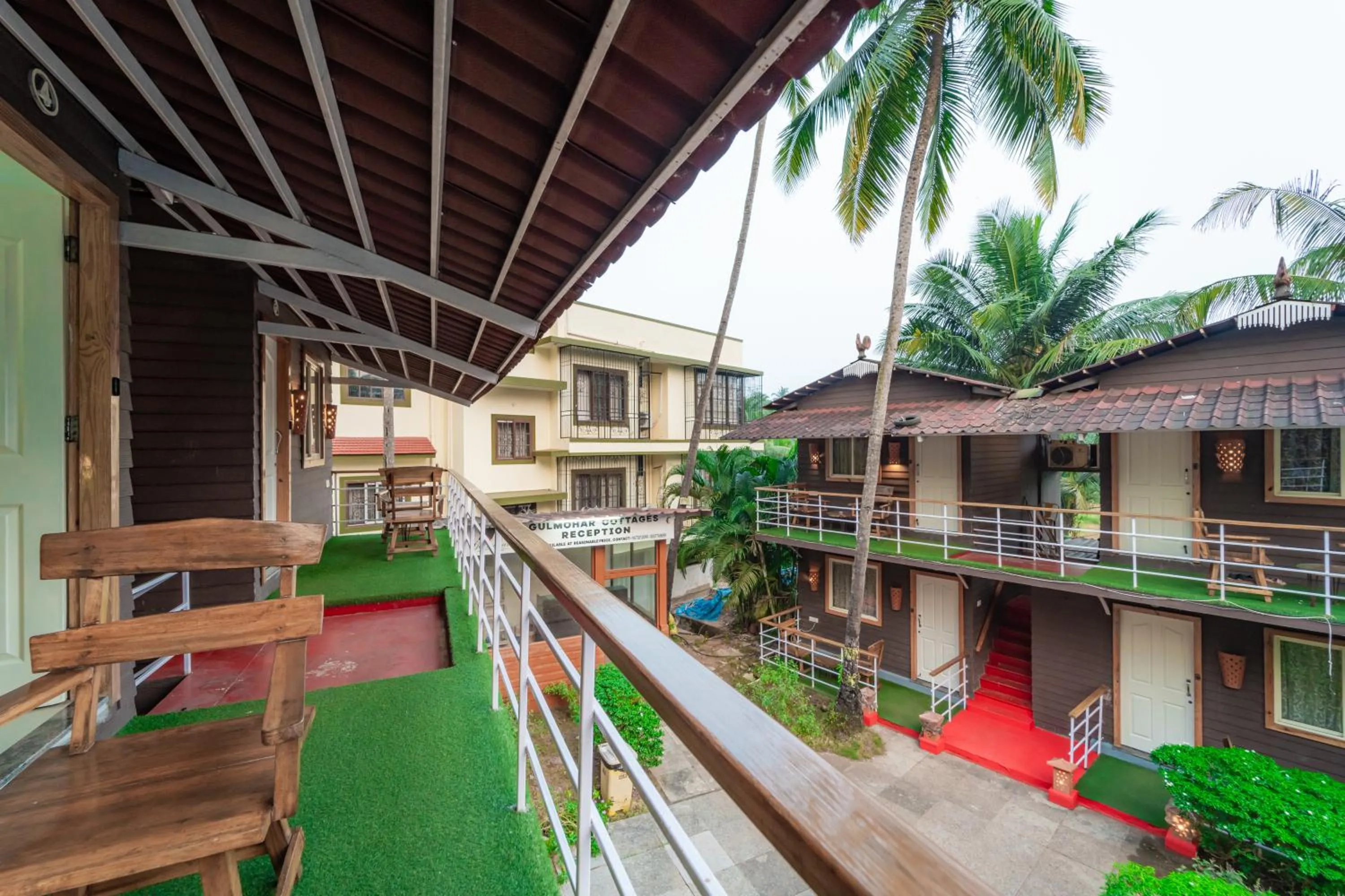 Balcony/Terrace in Treebo Gulmohar Beach Resort with Pool