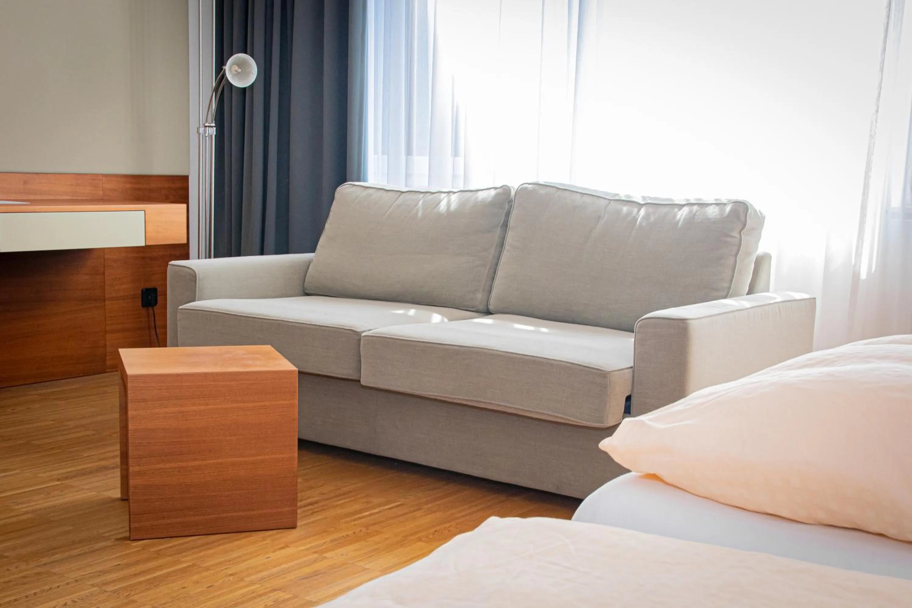 Bed in Gästehaus an der Oase