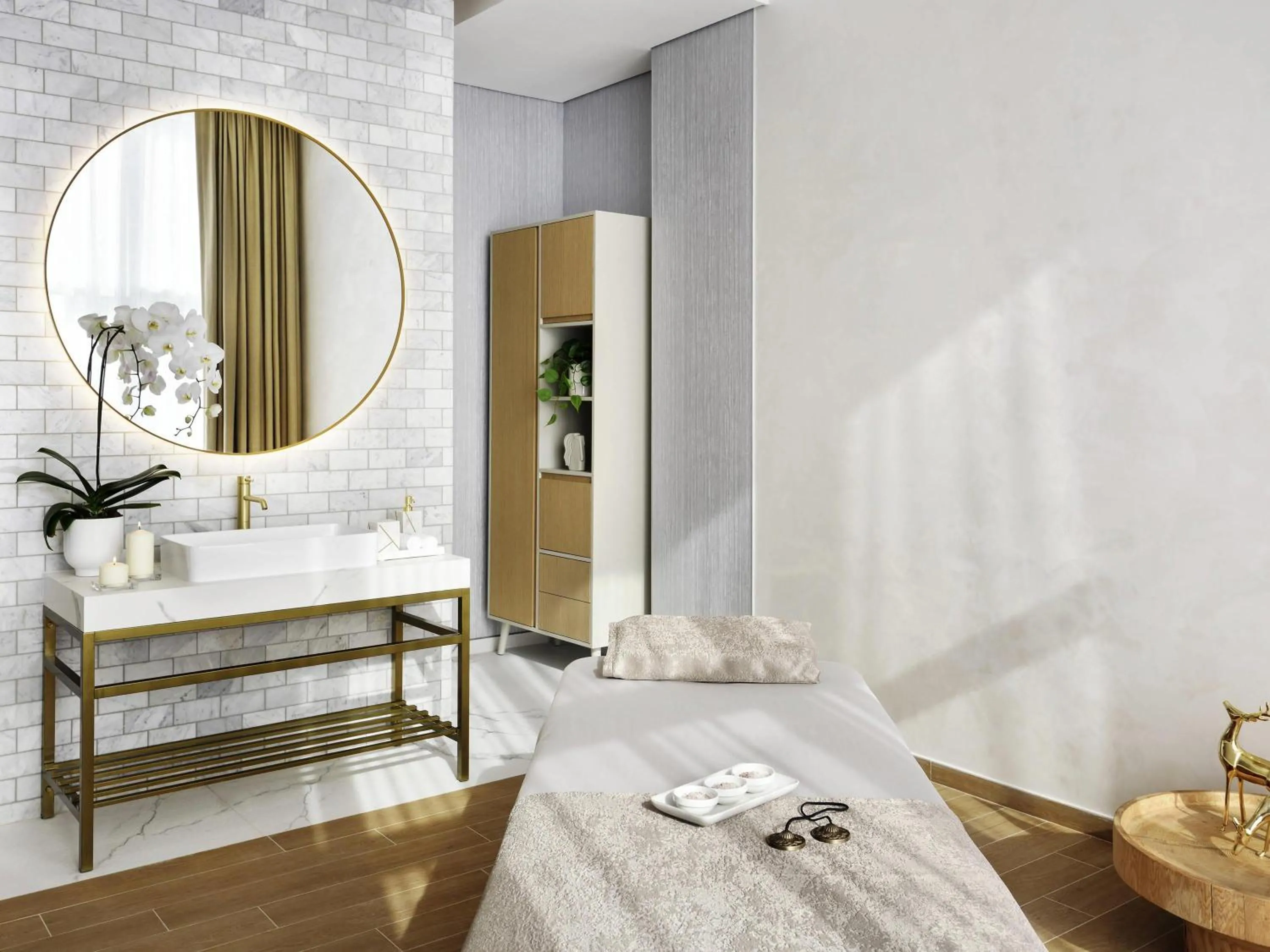 Spa and wellness centre/facilities, Bed in Movenpick Jumeirah Village Triangle