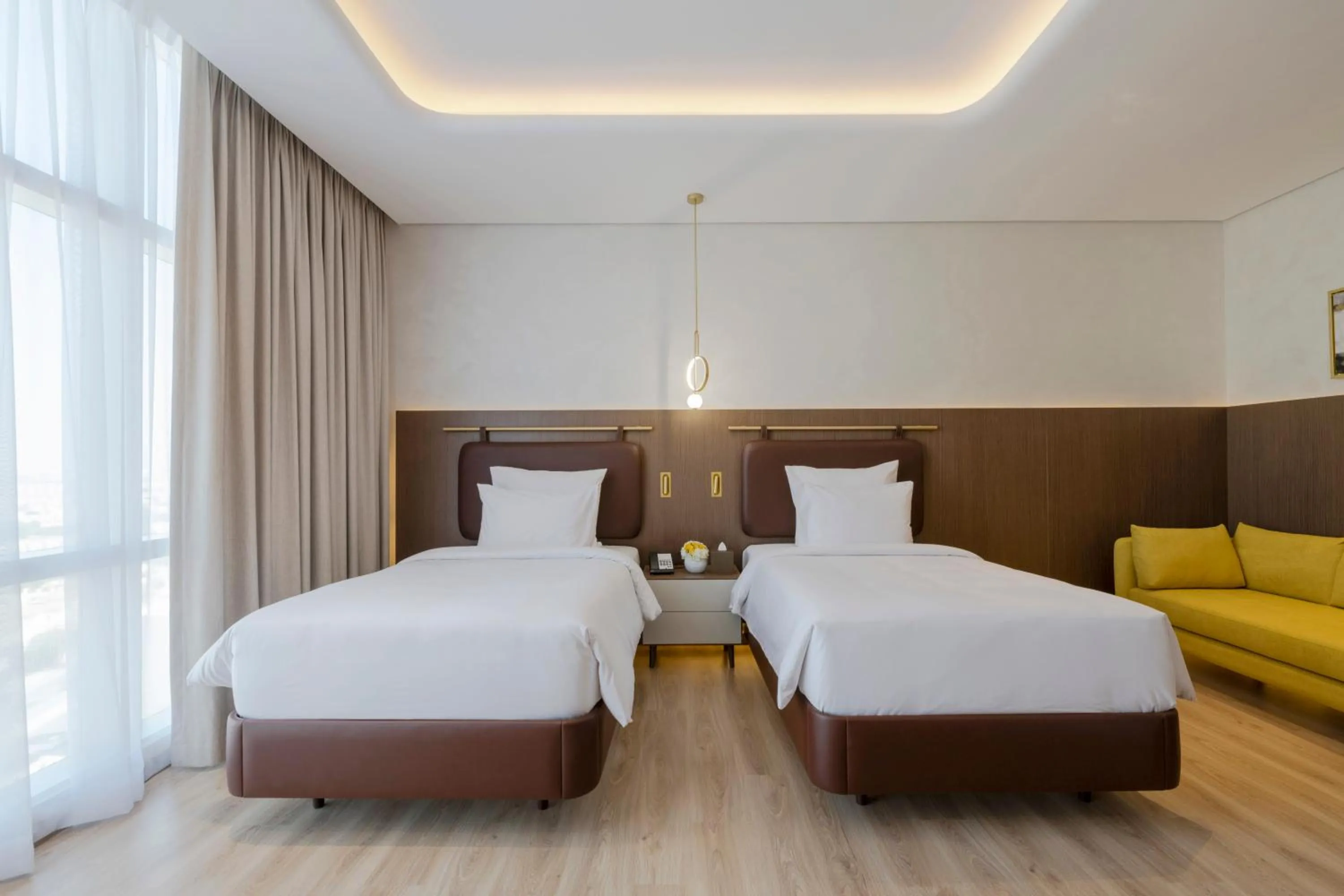 Bed in Movenpick Jumeirah Village Triangle