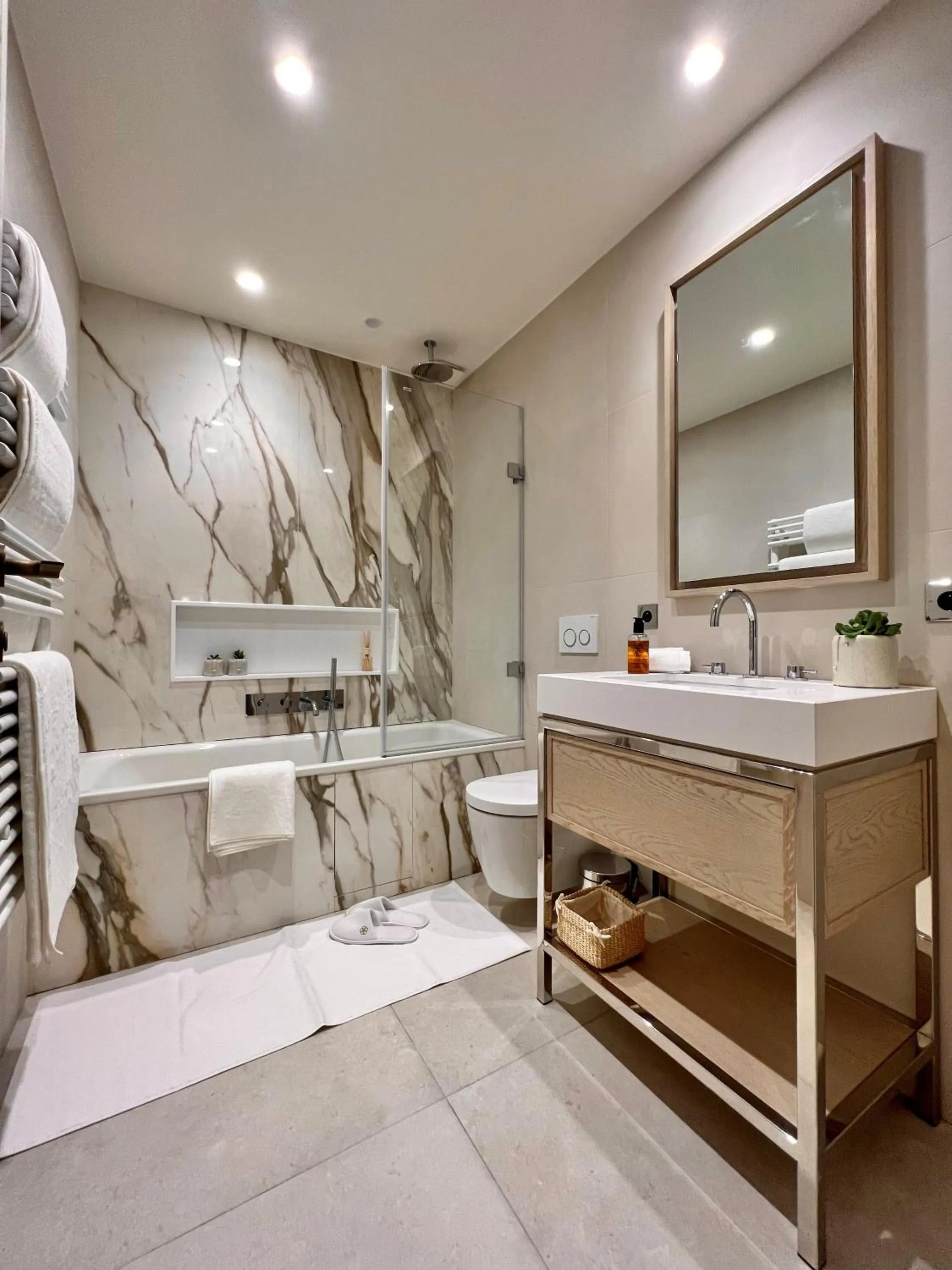 Shower in Black Door