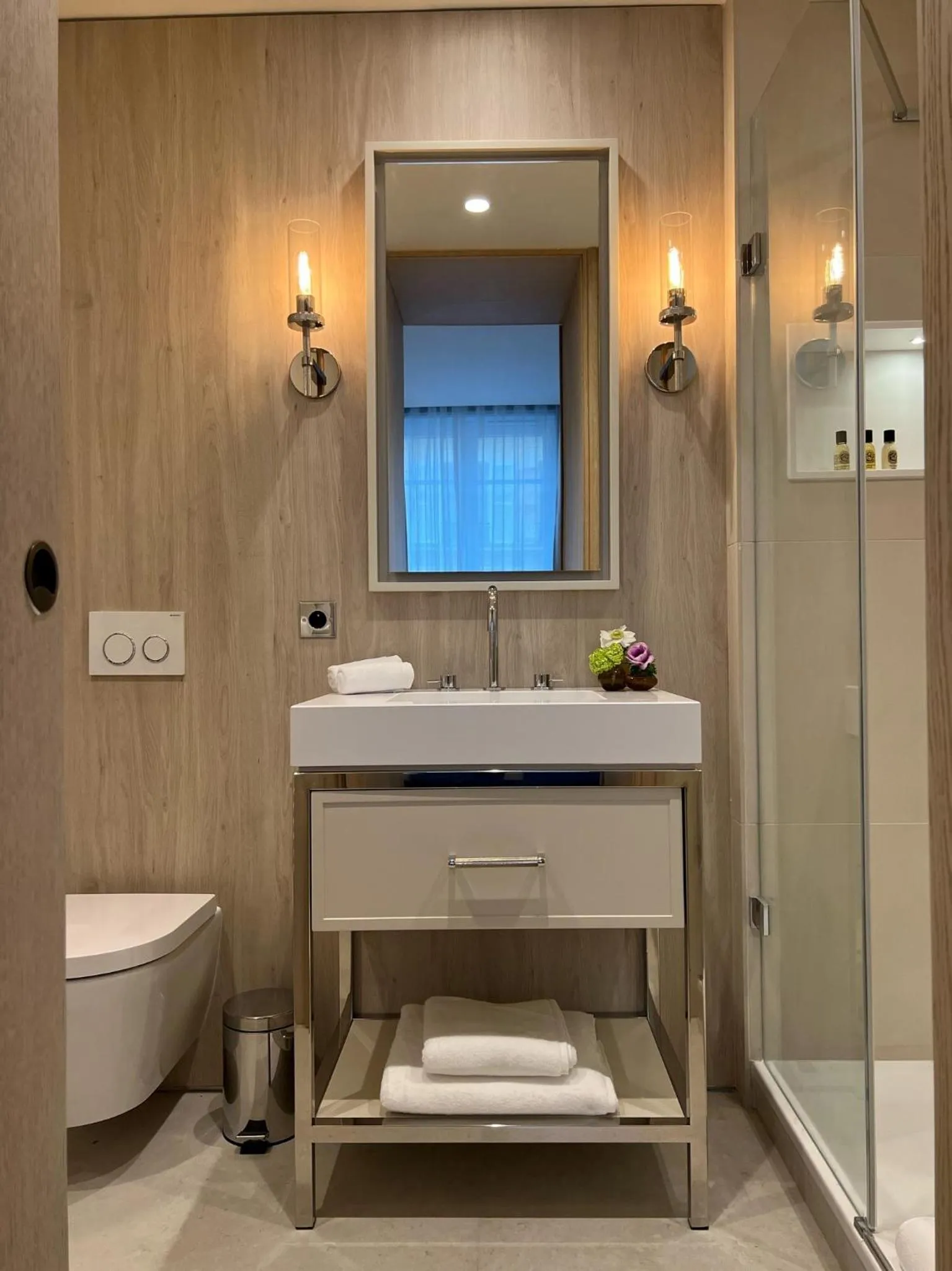 Shower in Black Door