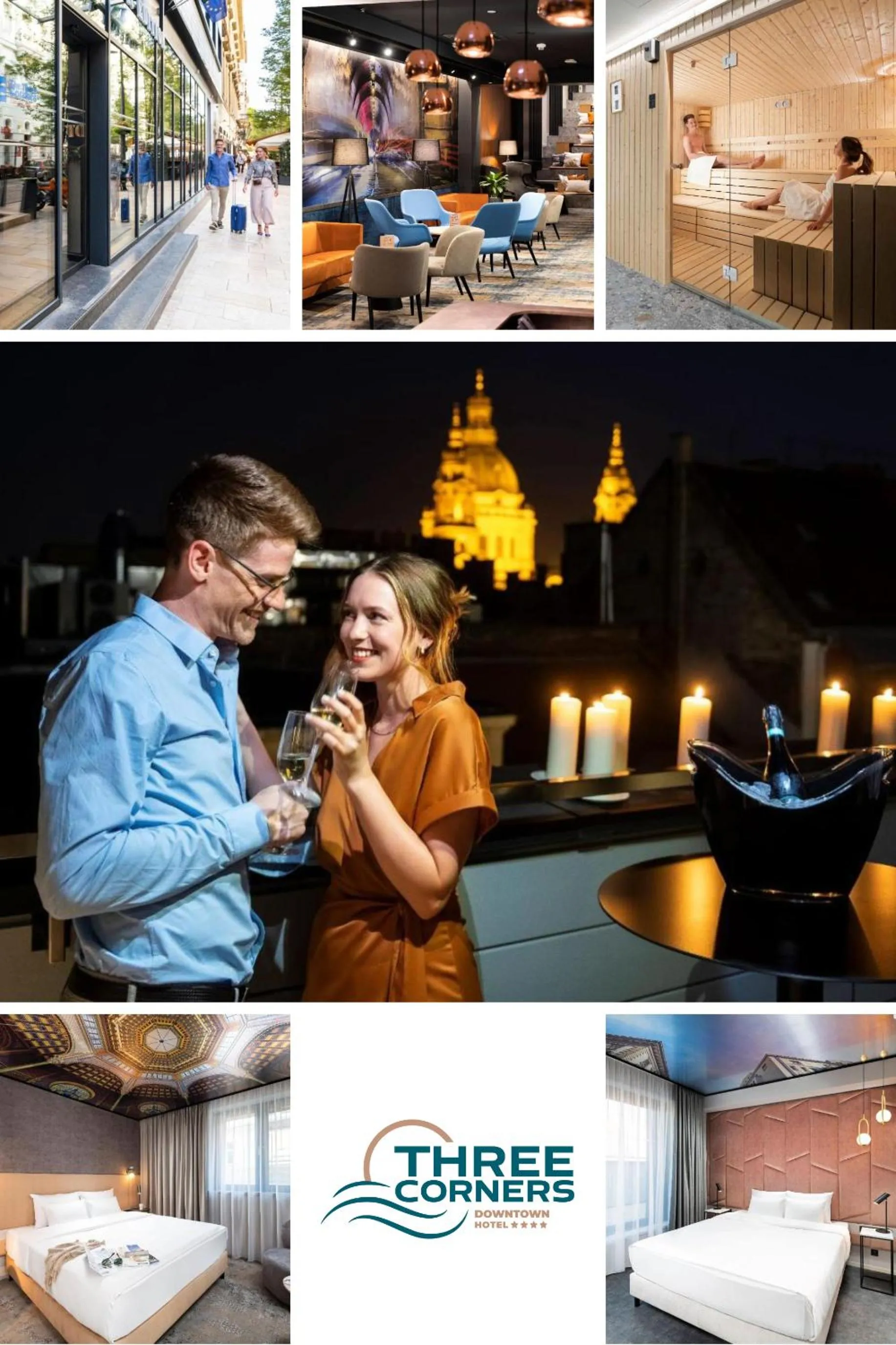 Bed in Three Corners Downtown Hotel