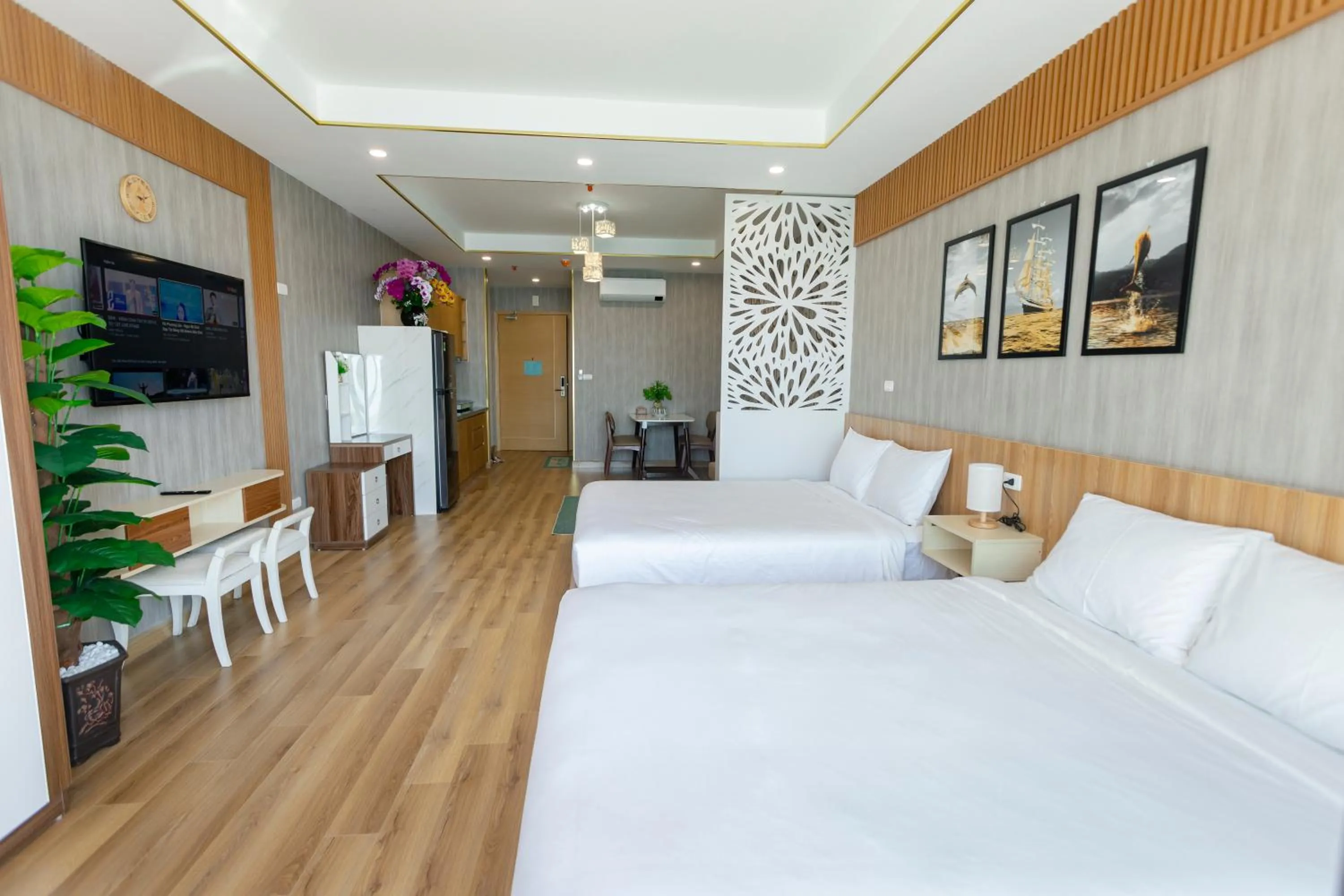 Bed in TMS Sea Condotel View Biển