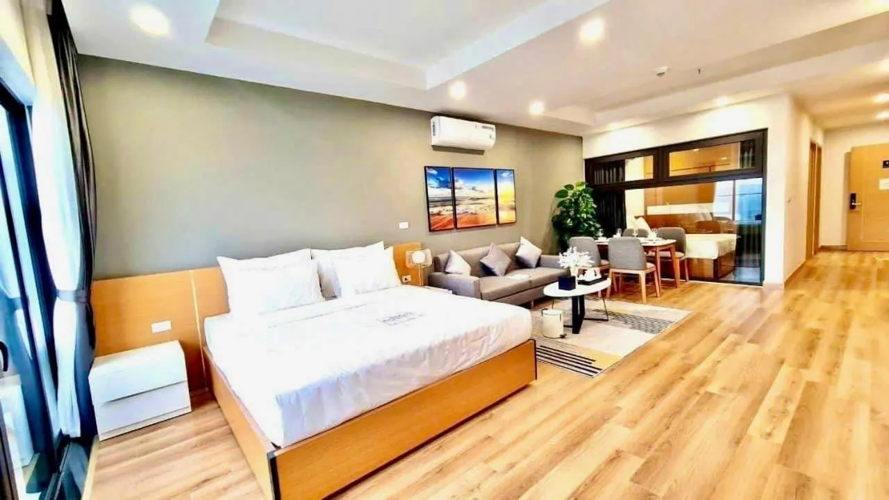 Living room, Bed in TMS Sea Condotel View Biển