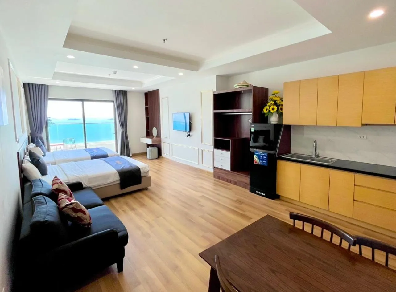 Bed in TMS Sea Condotel View Biển