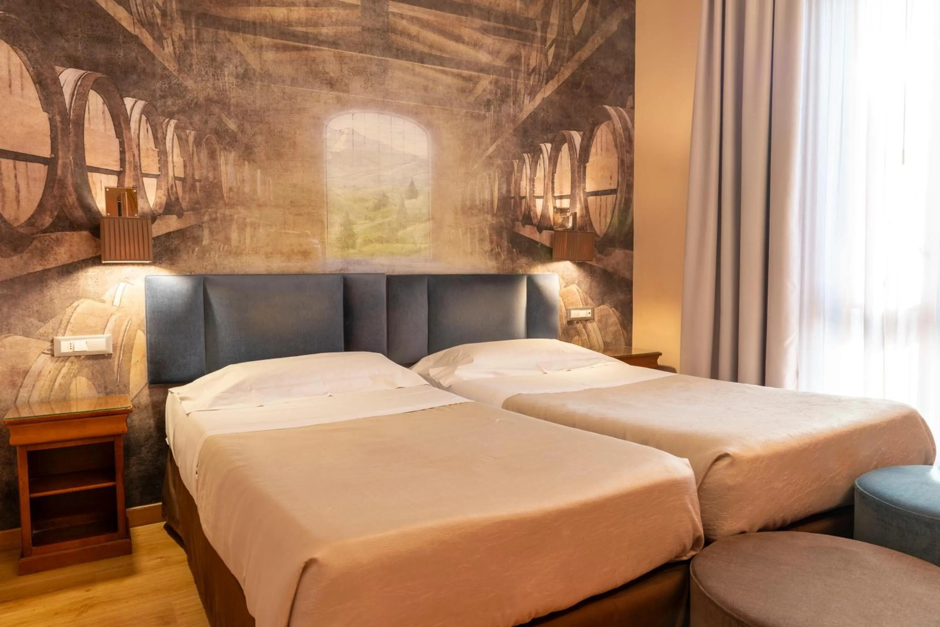 Bedroom, Bed in Hotel Terme Salvarola