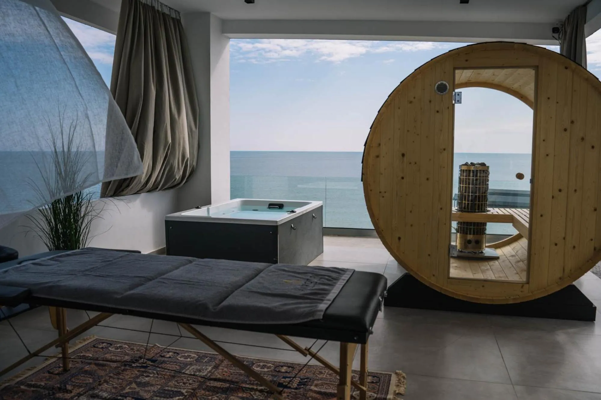 Bed in Akrotiri Olympus Luxury Suites - Adults Only