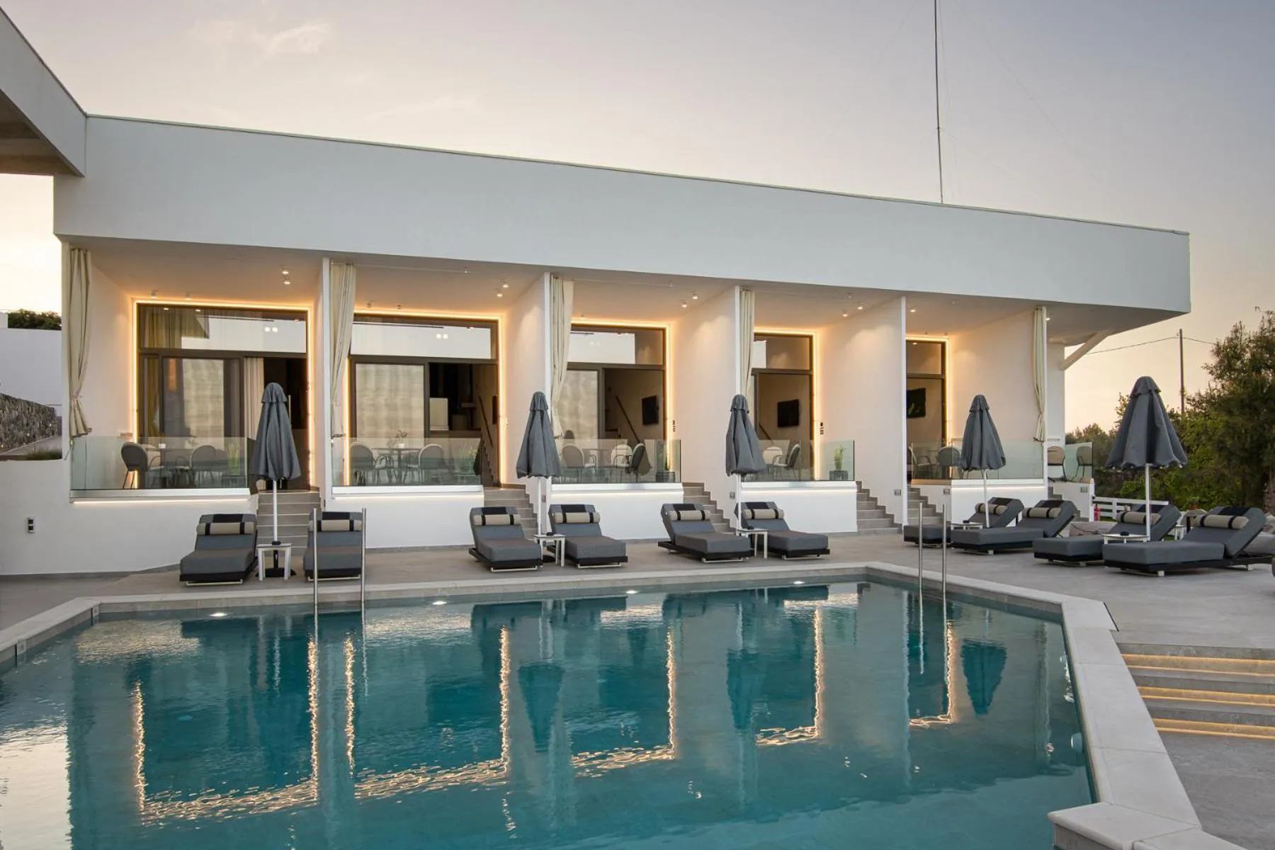 Swimming pool in Akrotiri Olympus Luxury Suites - Adults Only