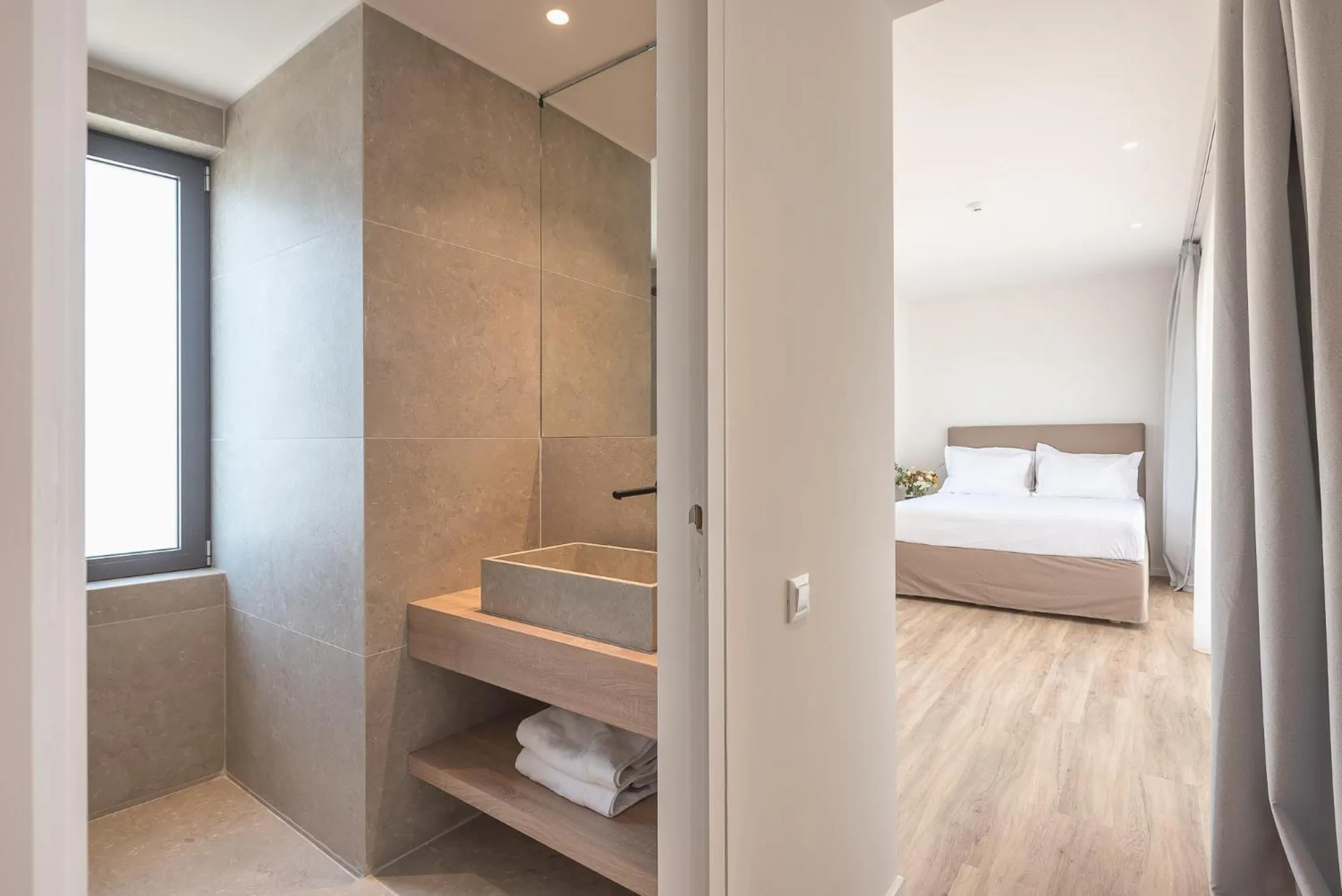 Bathroom, Bed in Ceramian Athens