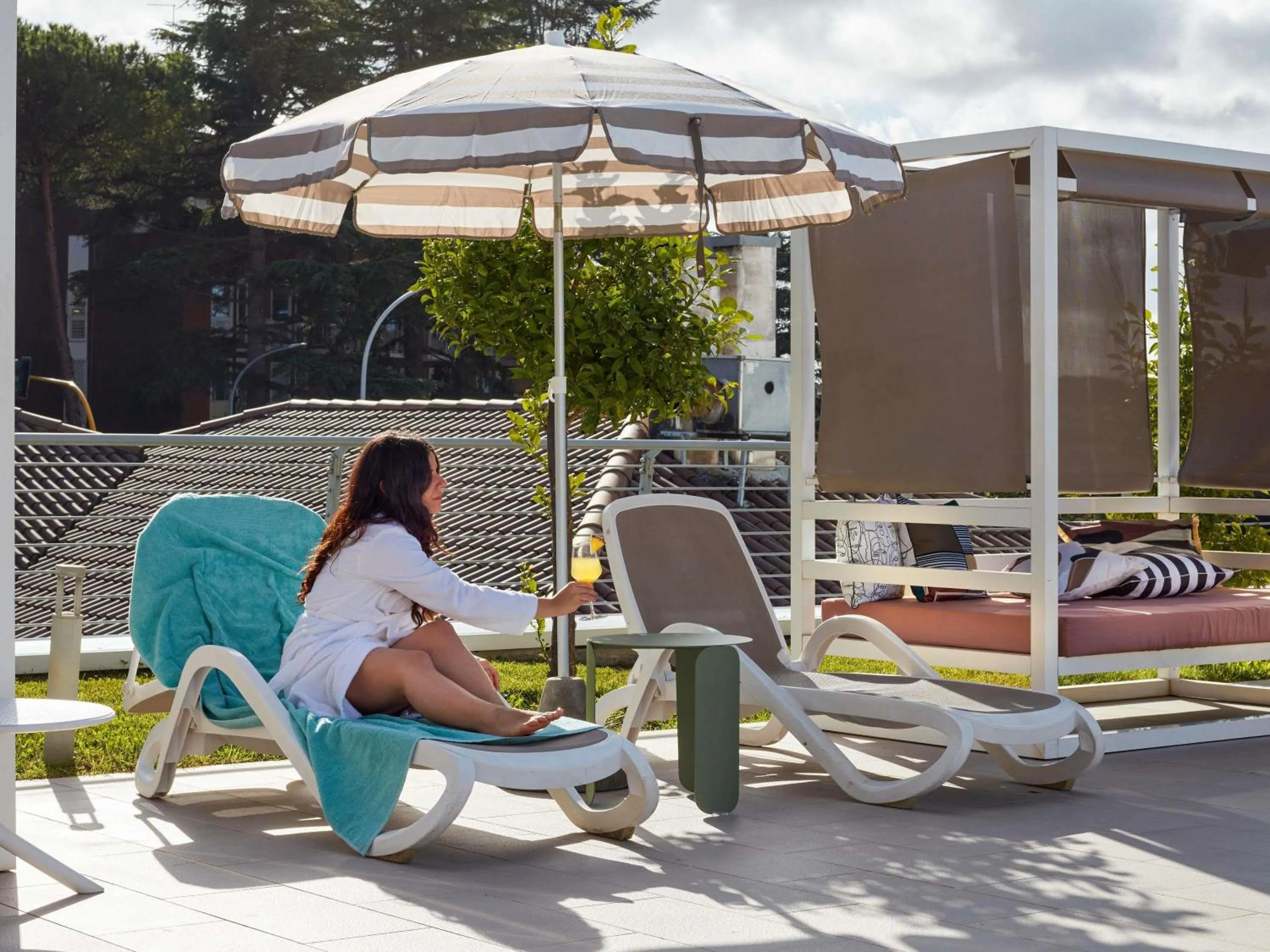 Pool view in Aparthotel Adagio Rome Vatican