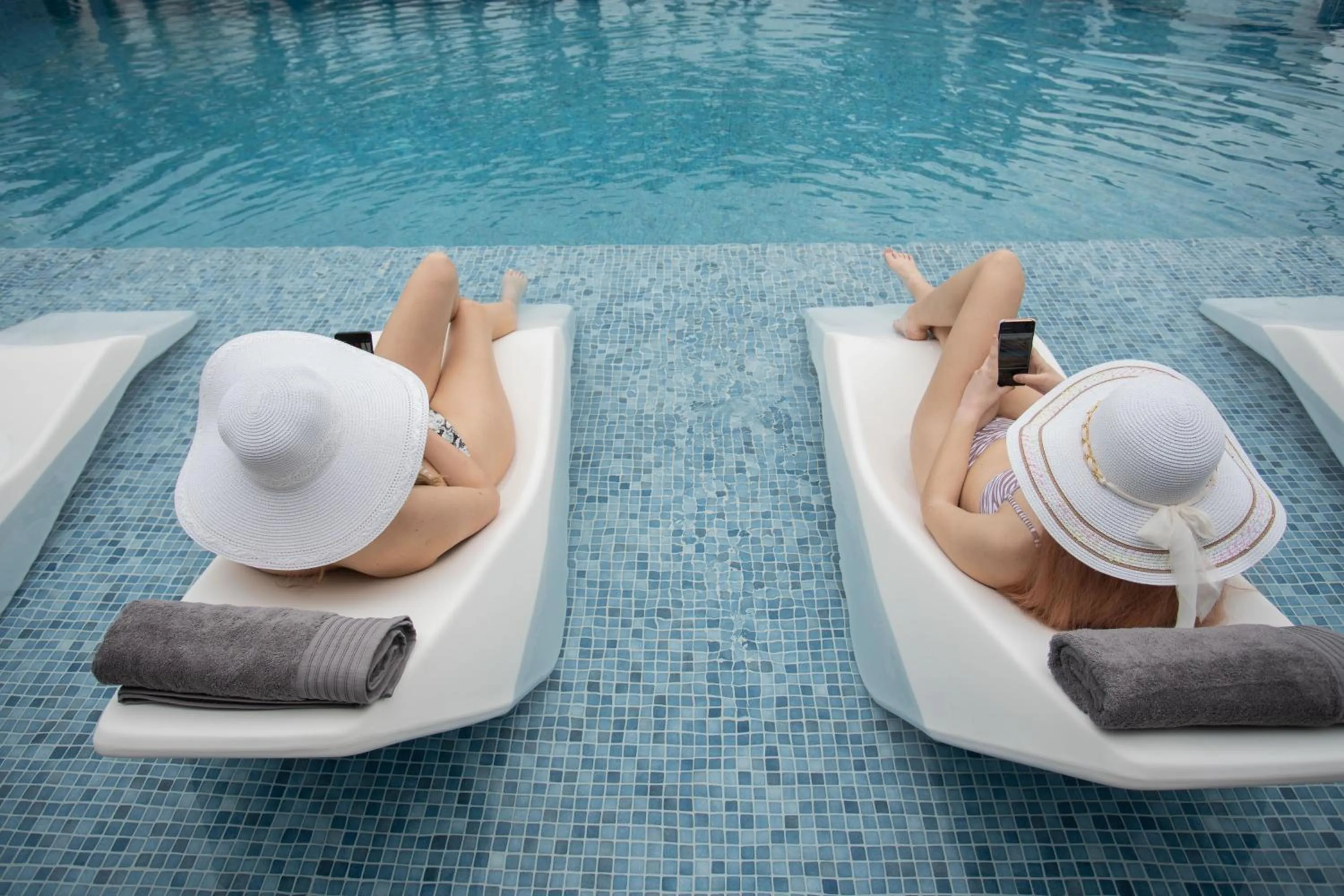 Swimming pool in Aeonian Luxury Suites Asprovalta, Adults Only & Kids 12 Plus