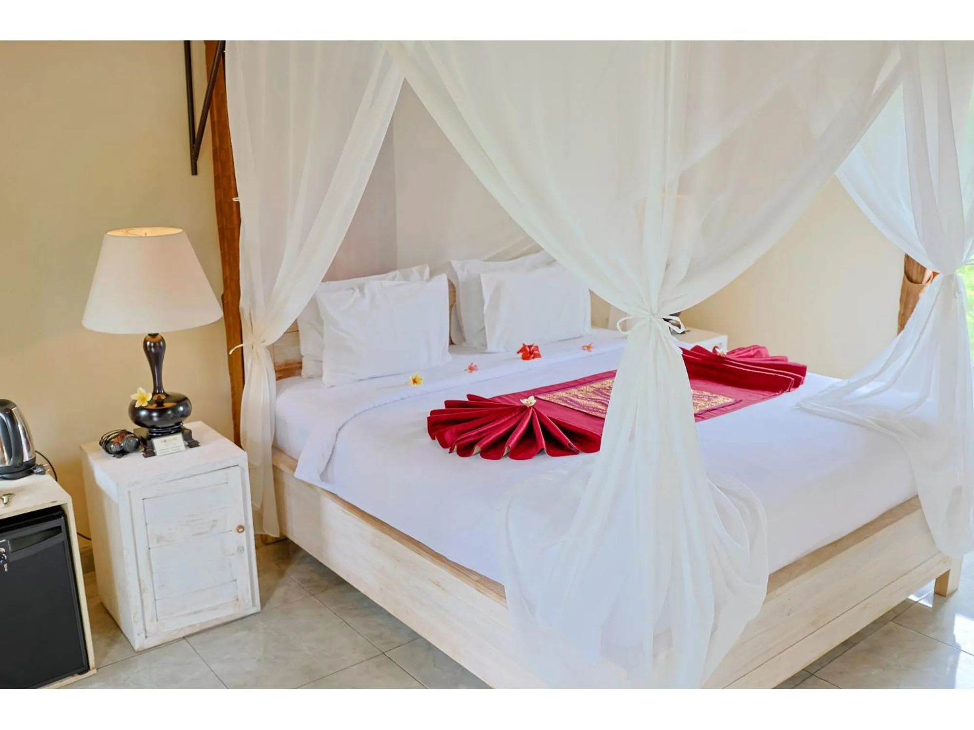 Bed in Gongwi Cottages Sidemen