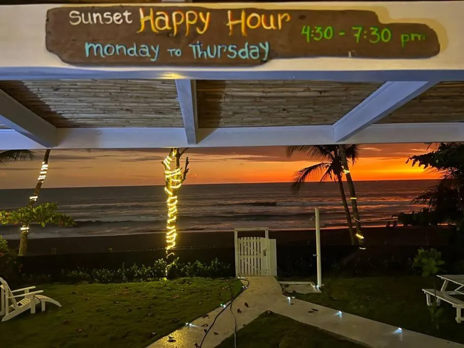 Sunset in The Backyard Beach House