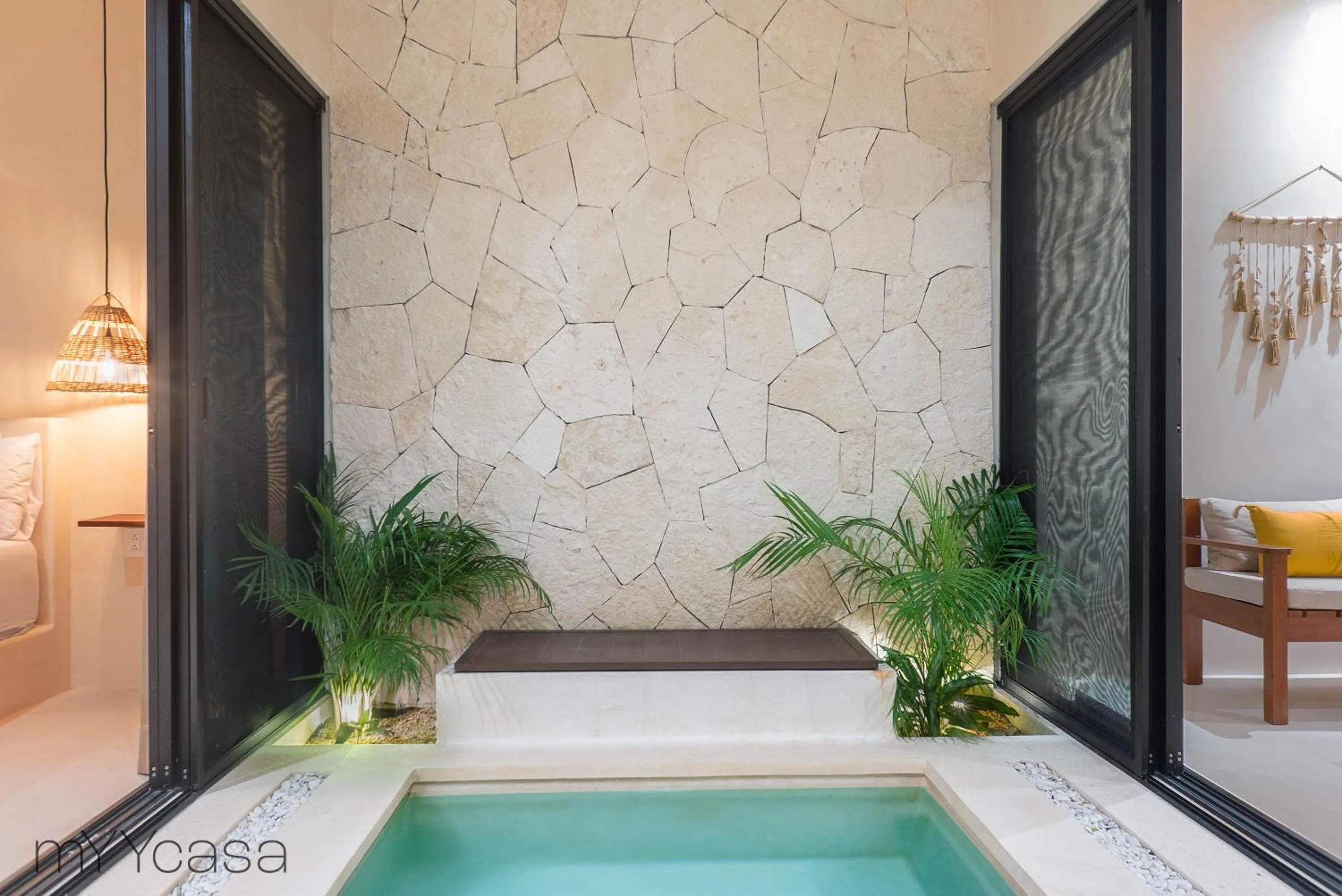 Seating area in Casa Yaakun