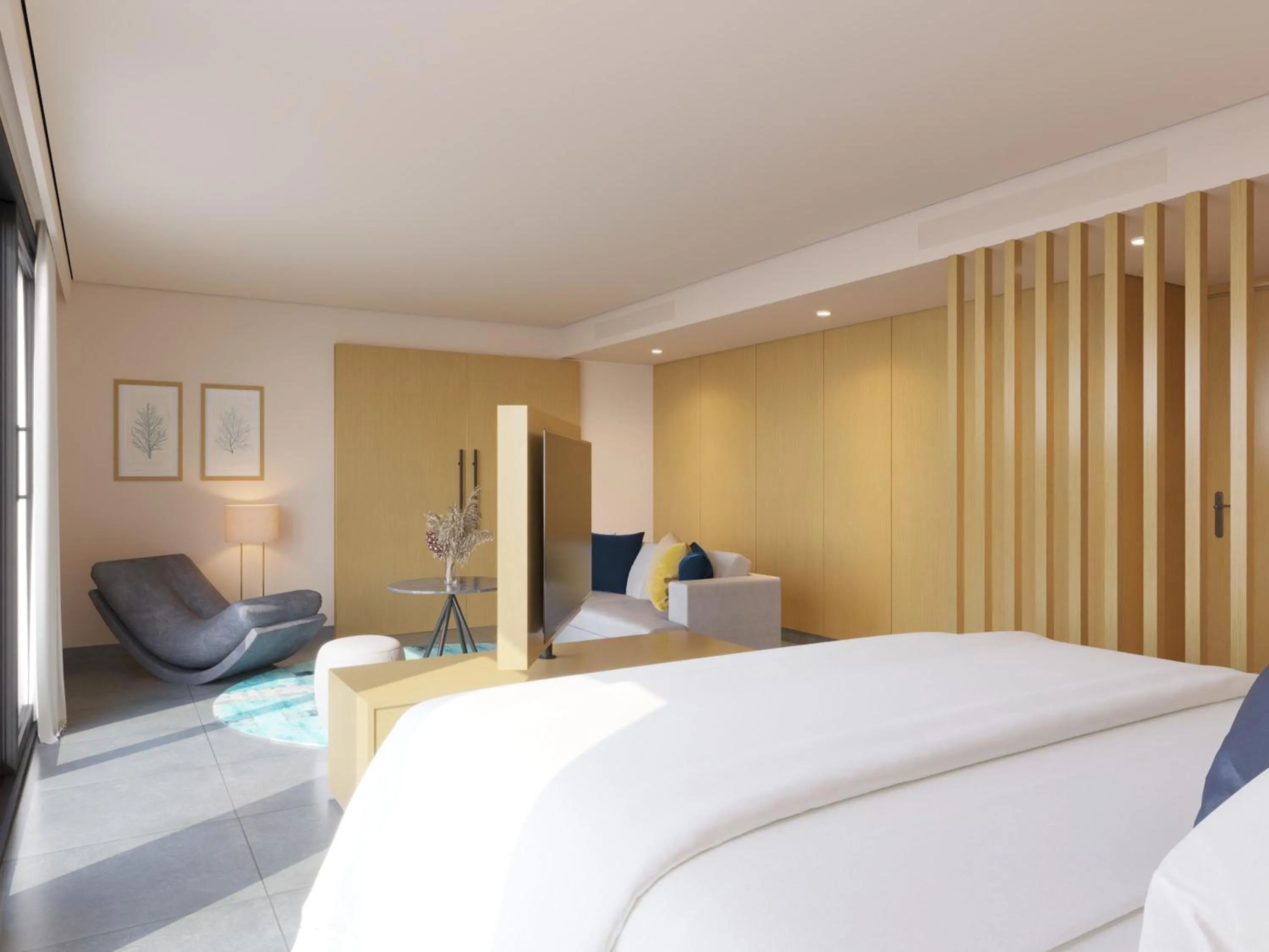 Bed in Mövenpick Resort Al Marjan Island