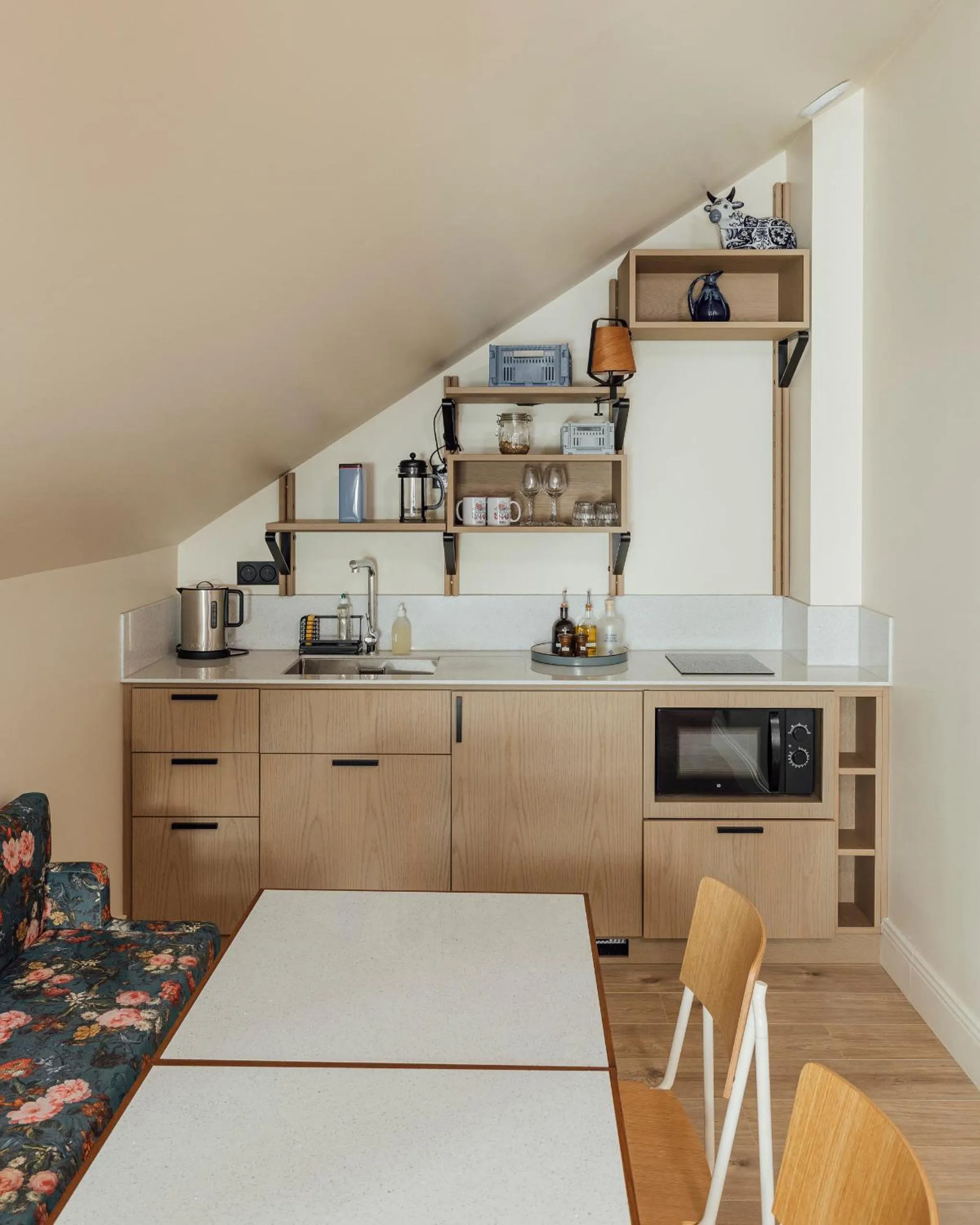 Kitchen or kitchenette in Hôtel Préfecture - Entrée autonome, réception en ligne - Encore Mieux