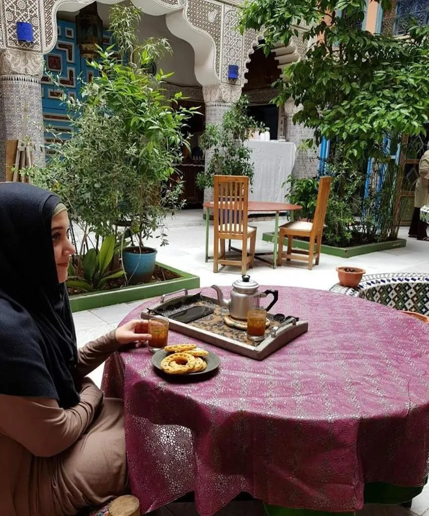 Patio in Riad Carole - Perfect for Families & Groups