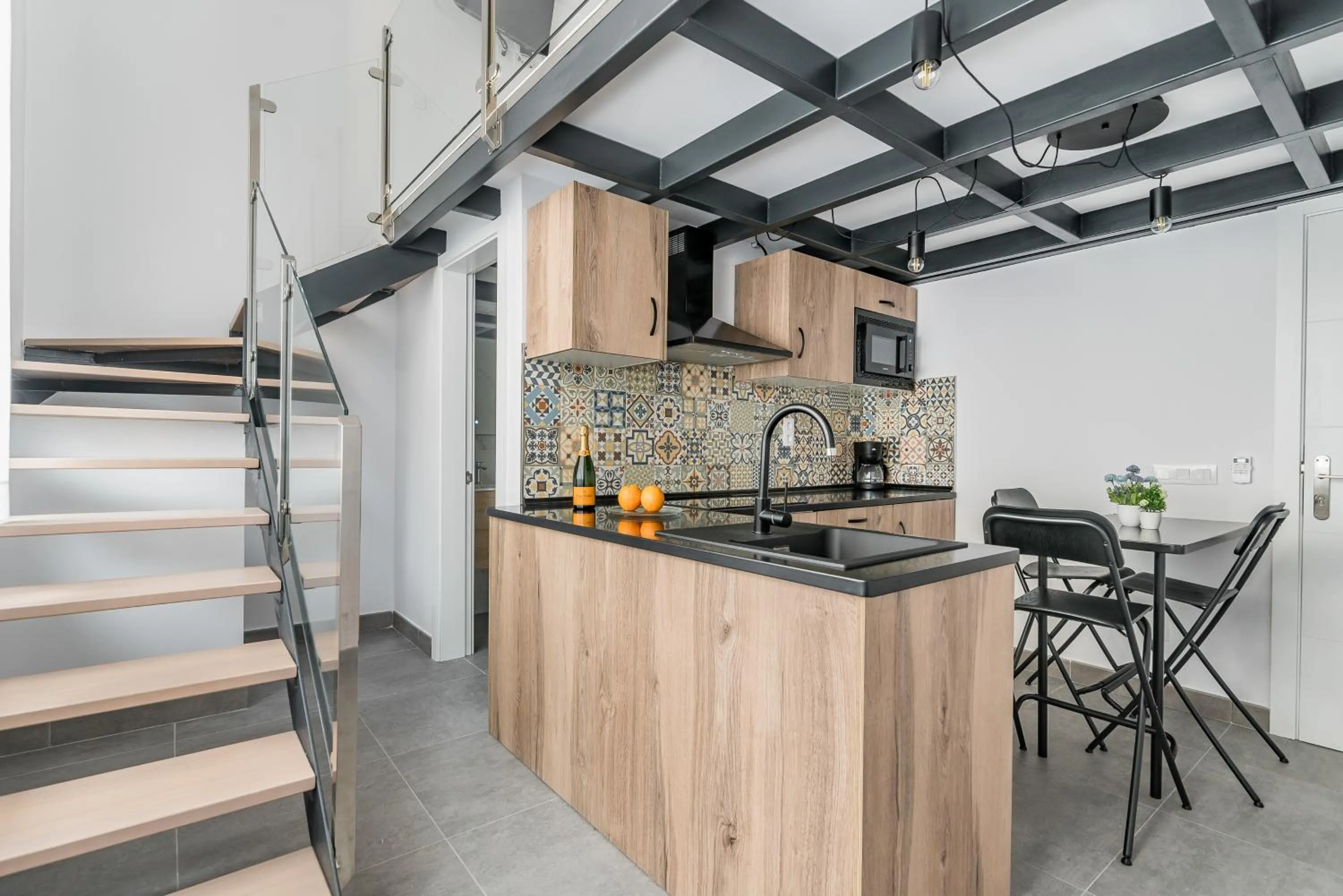 Kitchen or kitchenette in Open Sea Suites