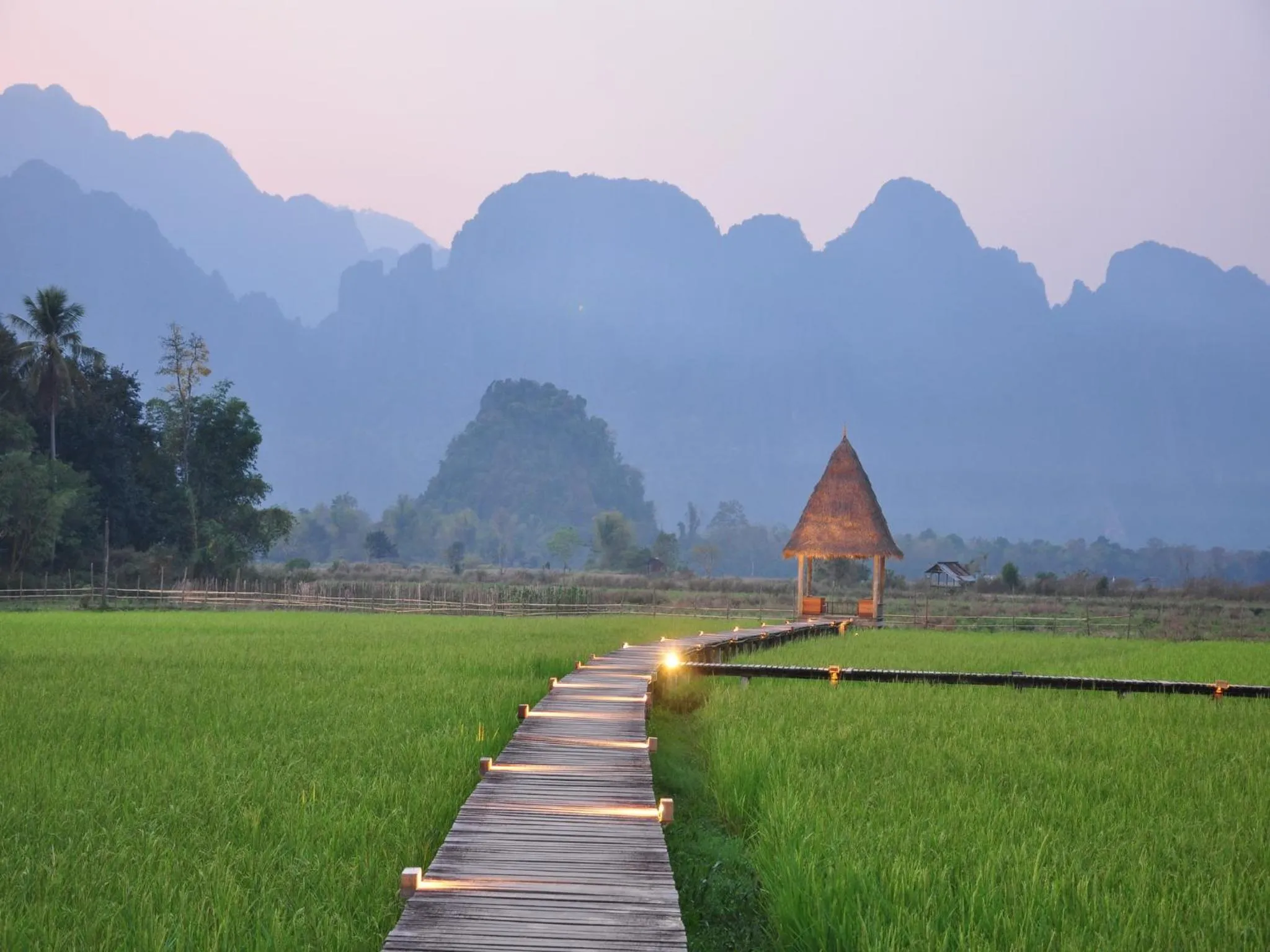 Natural landscape in ViengTara VangVieng Resort