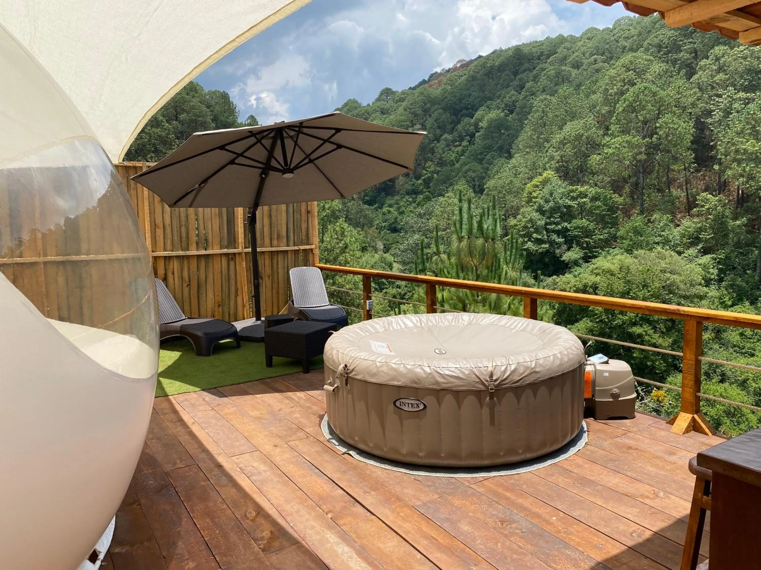 Balcony/Terrace in La Estela Bubble Glamping