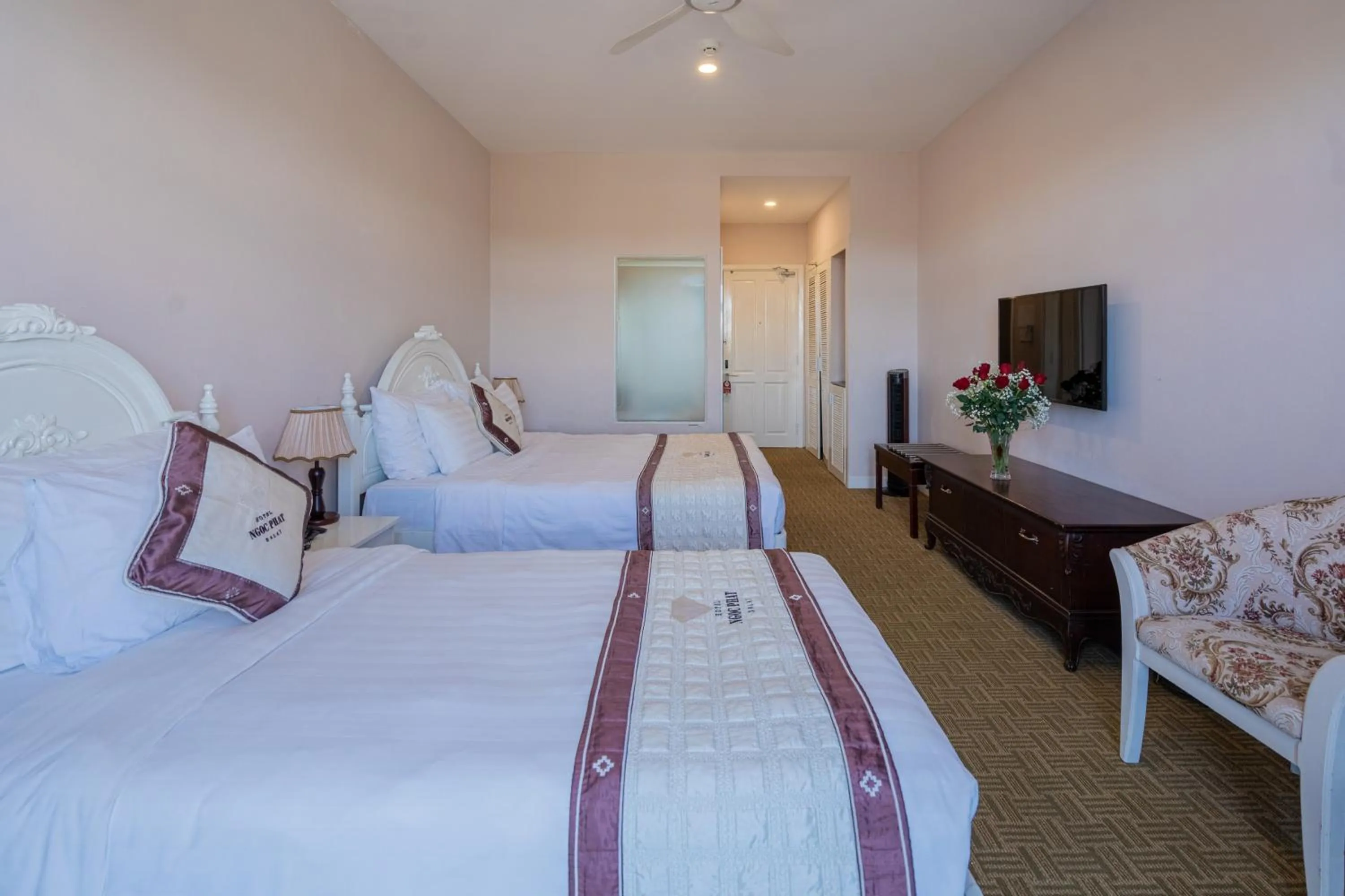 Bed in Ngoc Phat Dalat Hotel