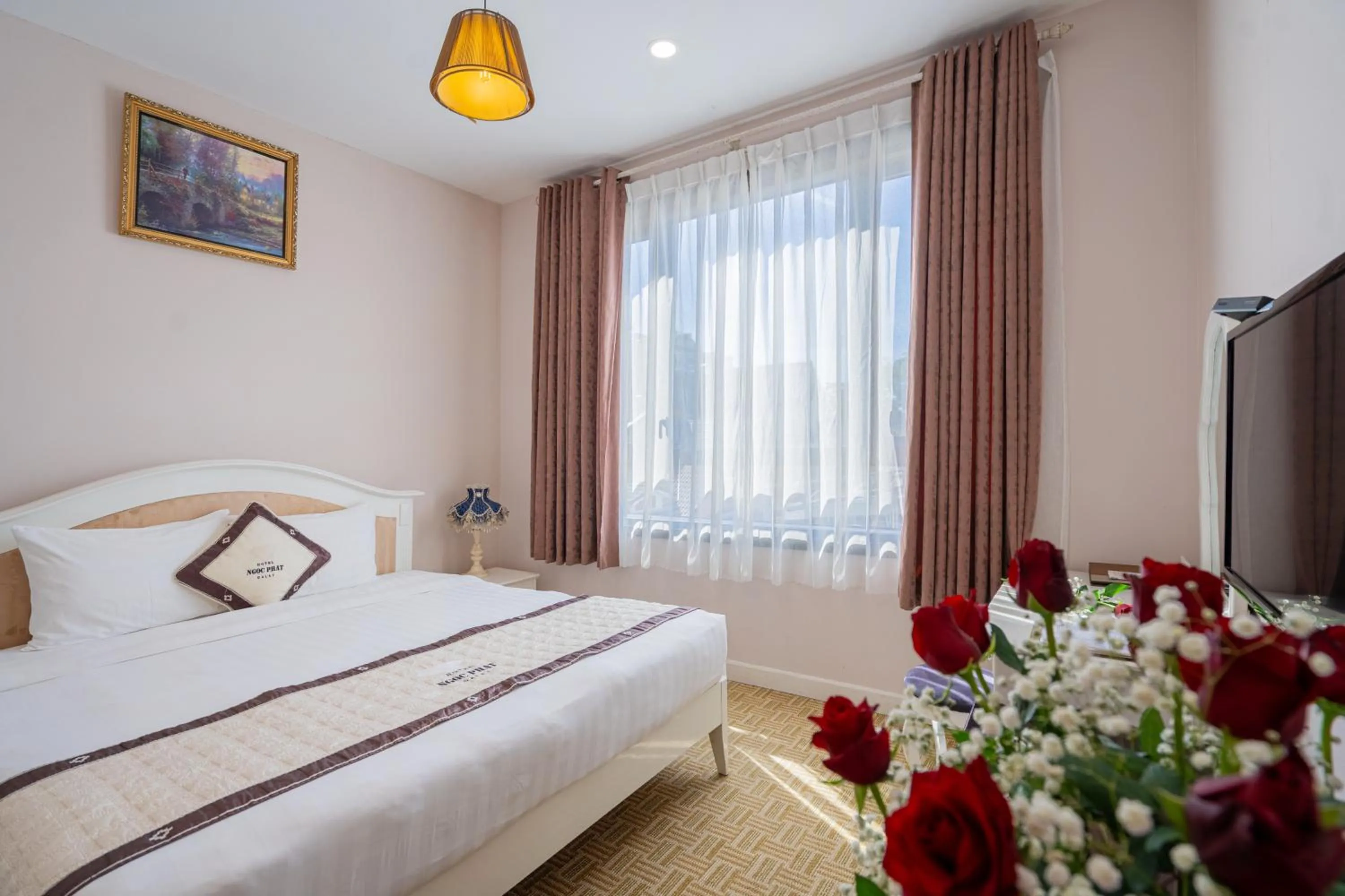 Bed in Ngoc Phat Dalat Hotel