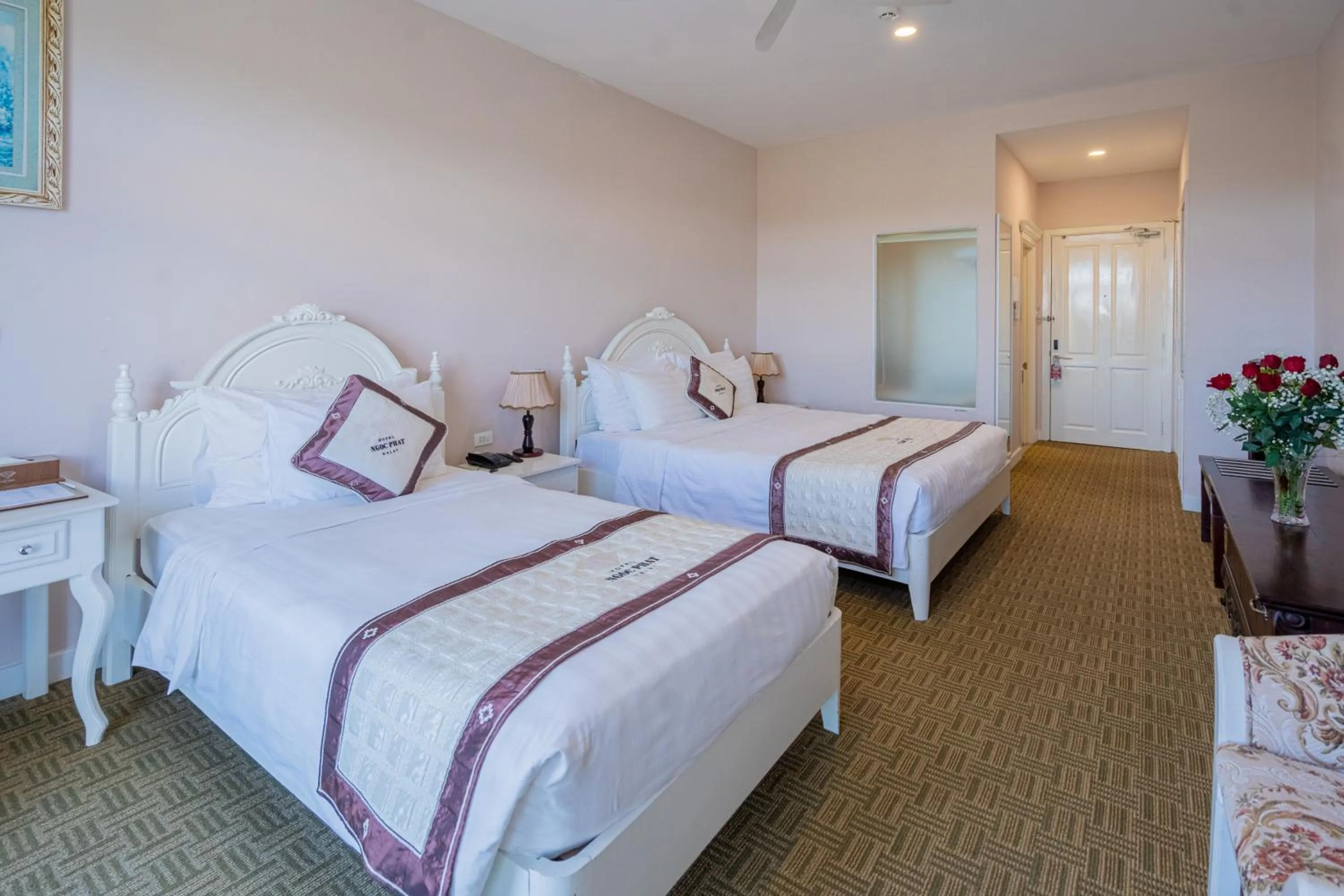 Bedroom, Bed in Ngoc Phat Dalat Hotel