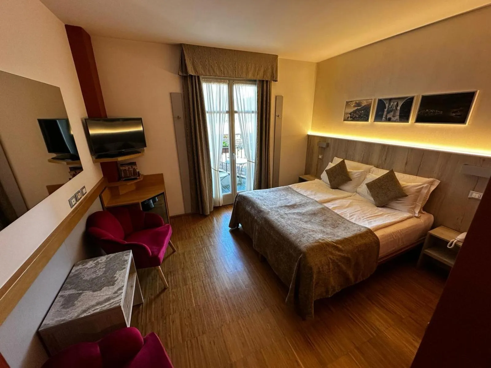 Bed in Hotel Cortese