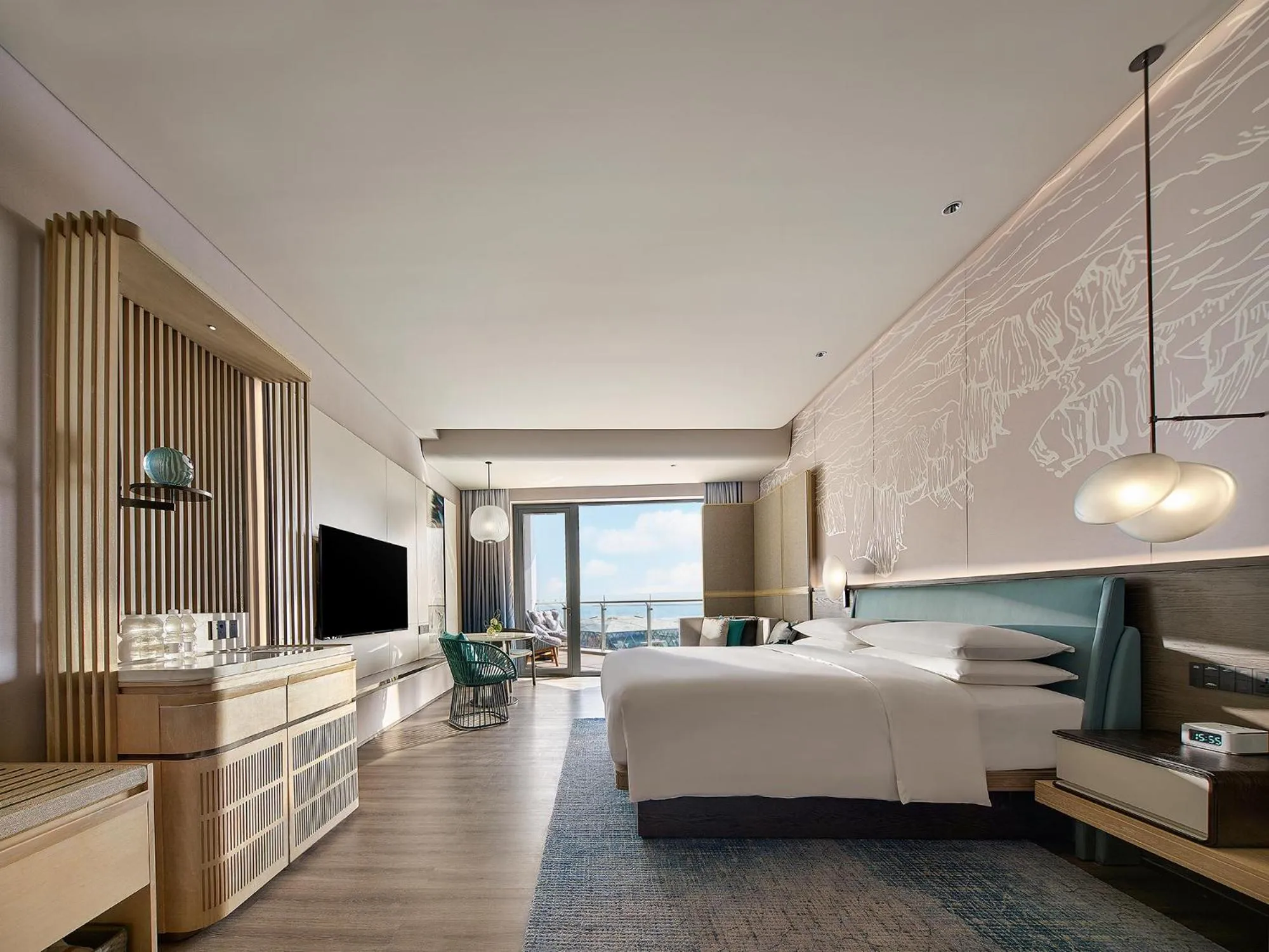 Photo of the whole room, Bed in Qinhuangdao Marriott Resort