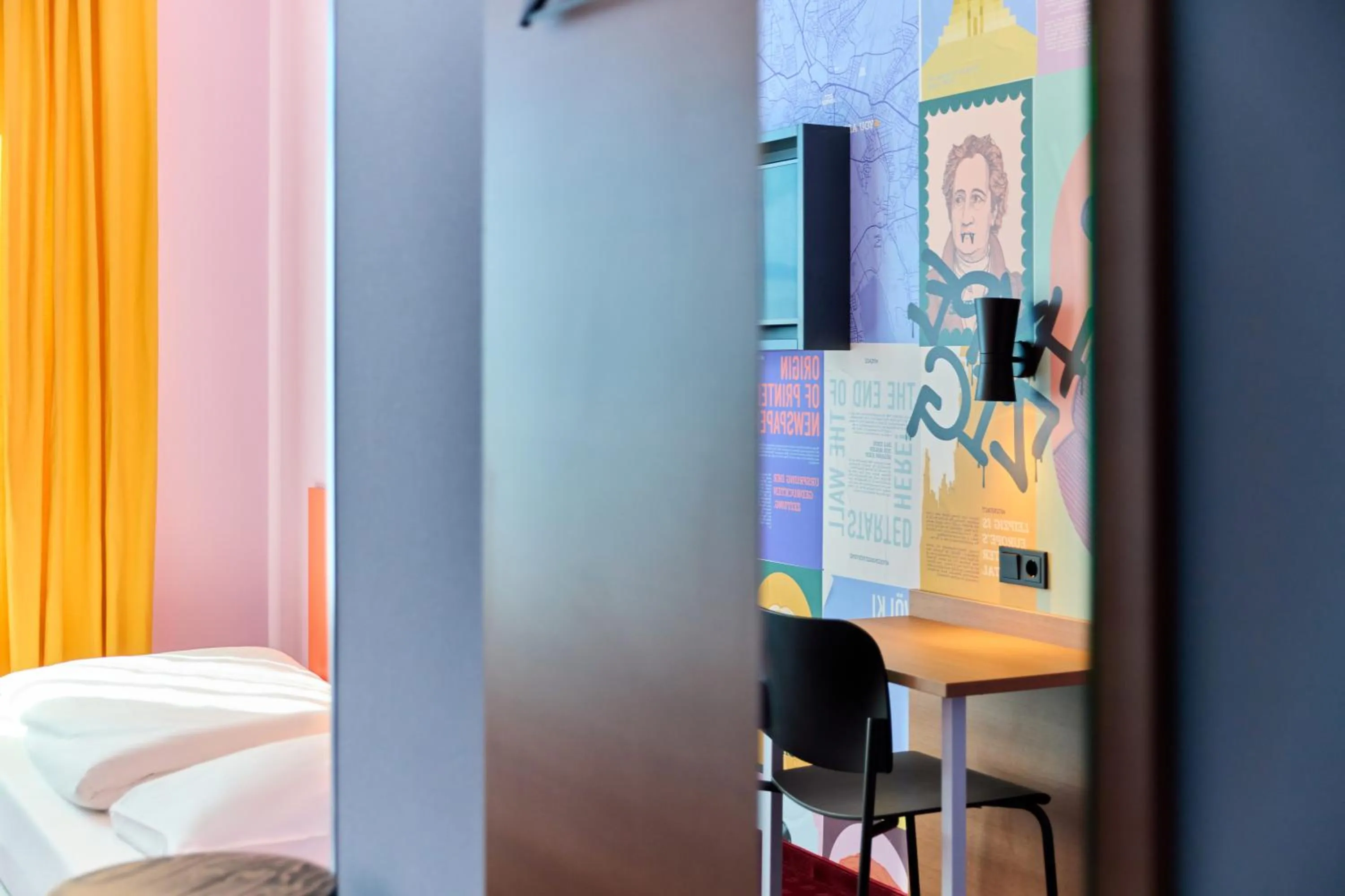 Bed in McDreams Hotel Leipzig